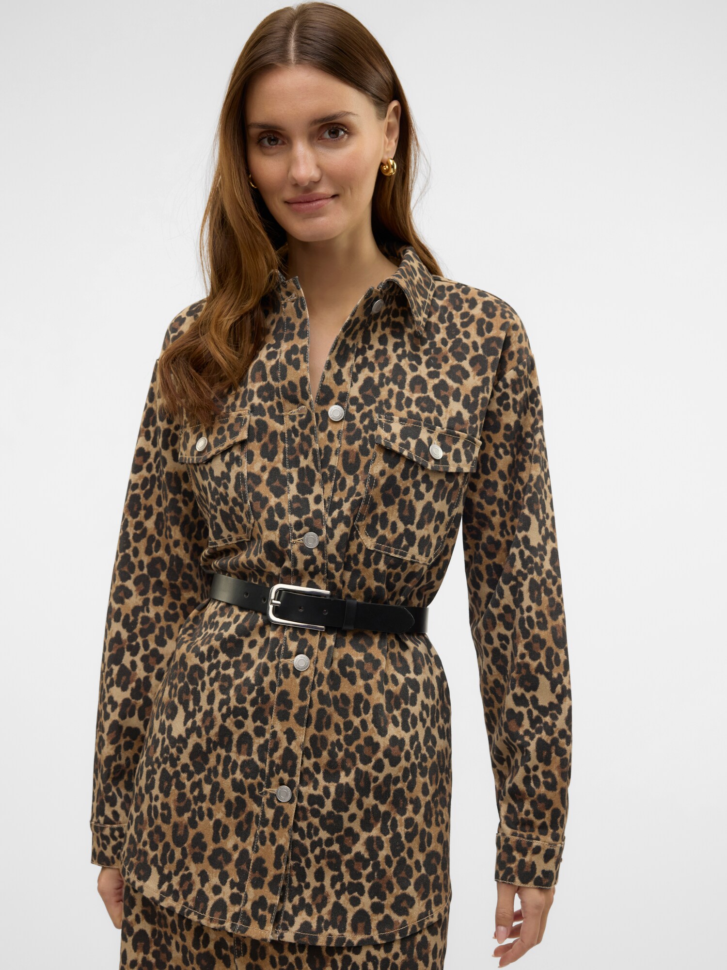 VERO MODA Blúz 'VMNaya'  barna / fekete termék 2. képe