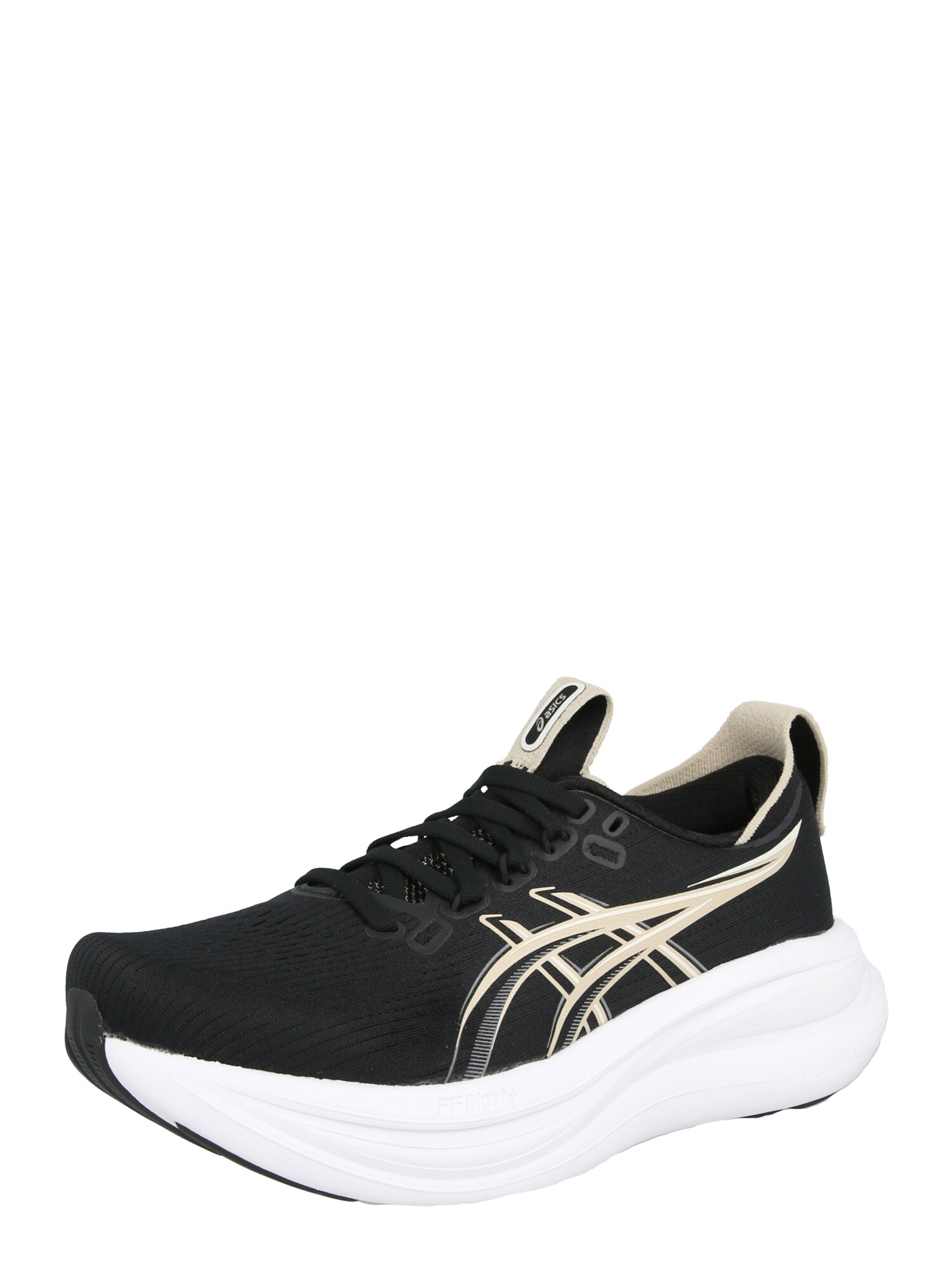 ASICS Bežecká obuv 'Gel-Nimbus 28'  svetlobéžová / čierna