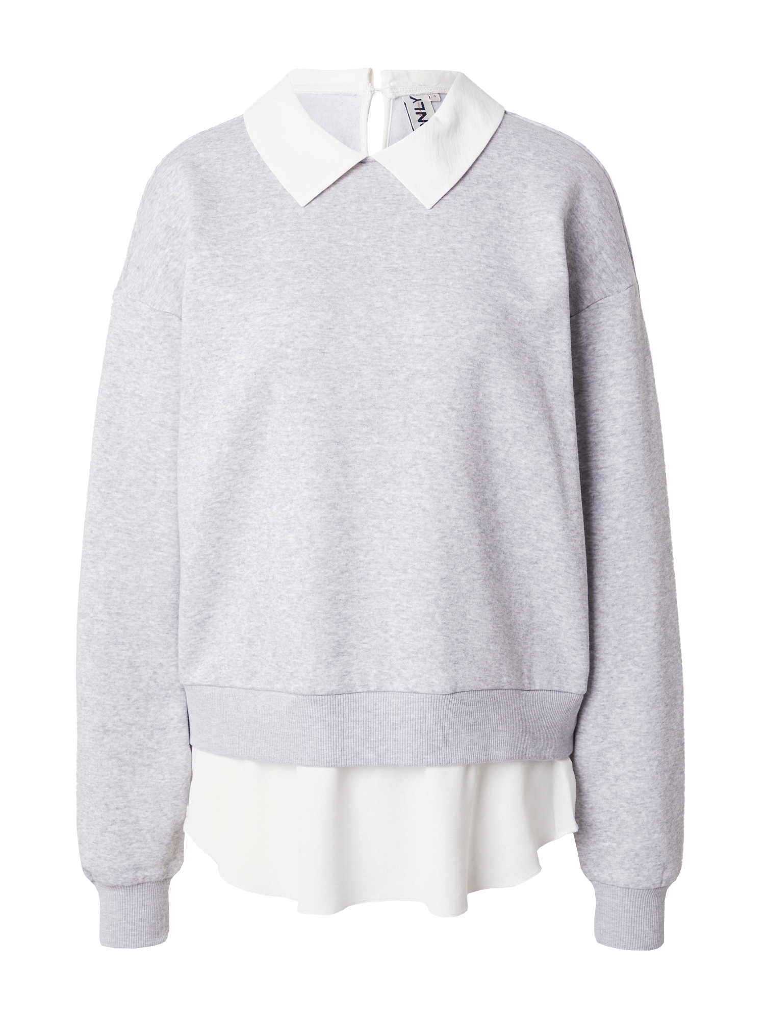 ONLY Sweater majica 'JODA'  siva melange / bijela