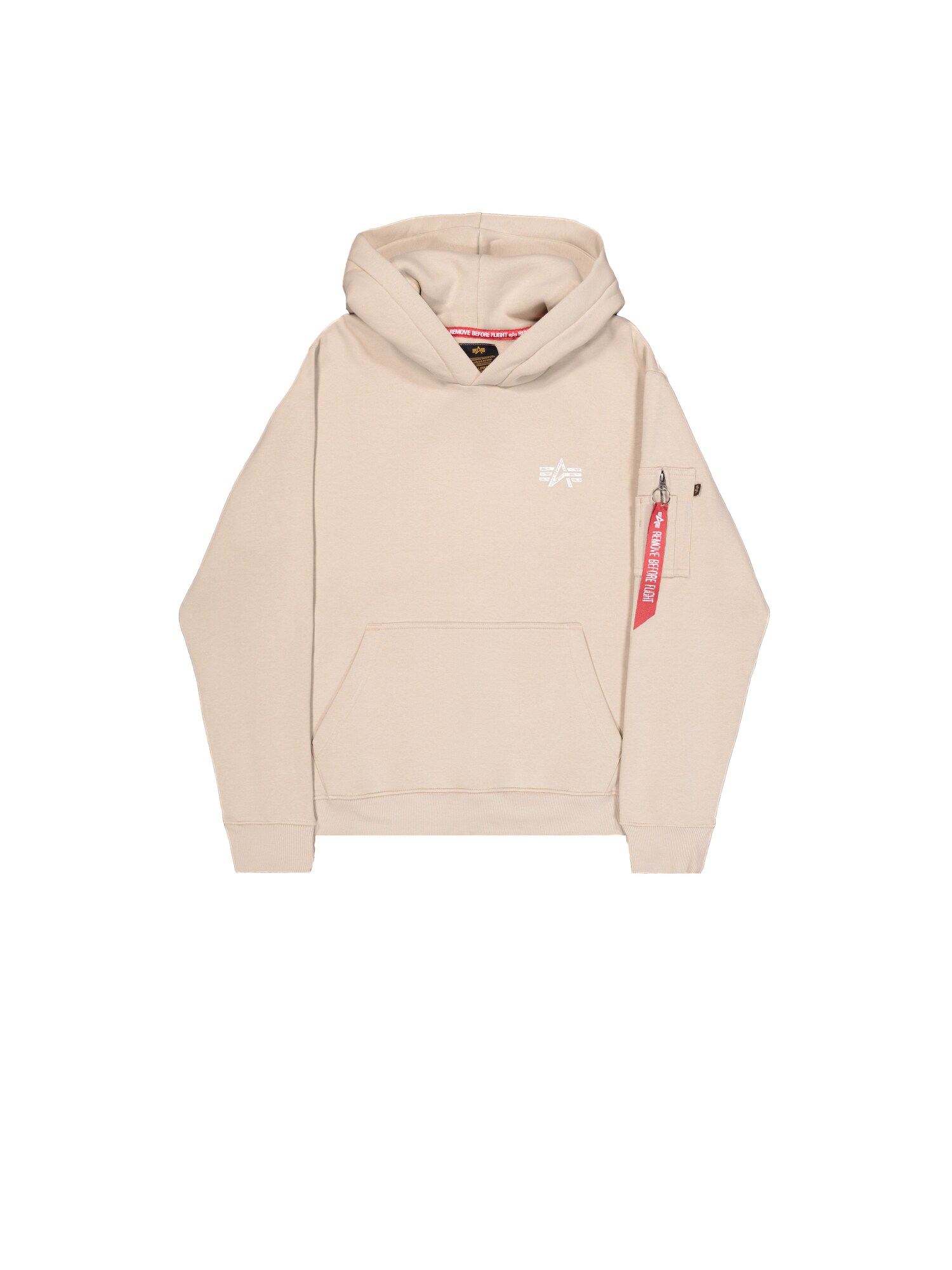 ALPHA INDUSTRIES Mikina  béžová / červená / biela