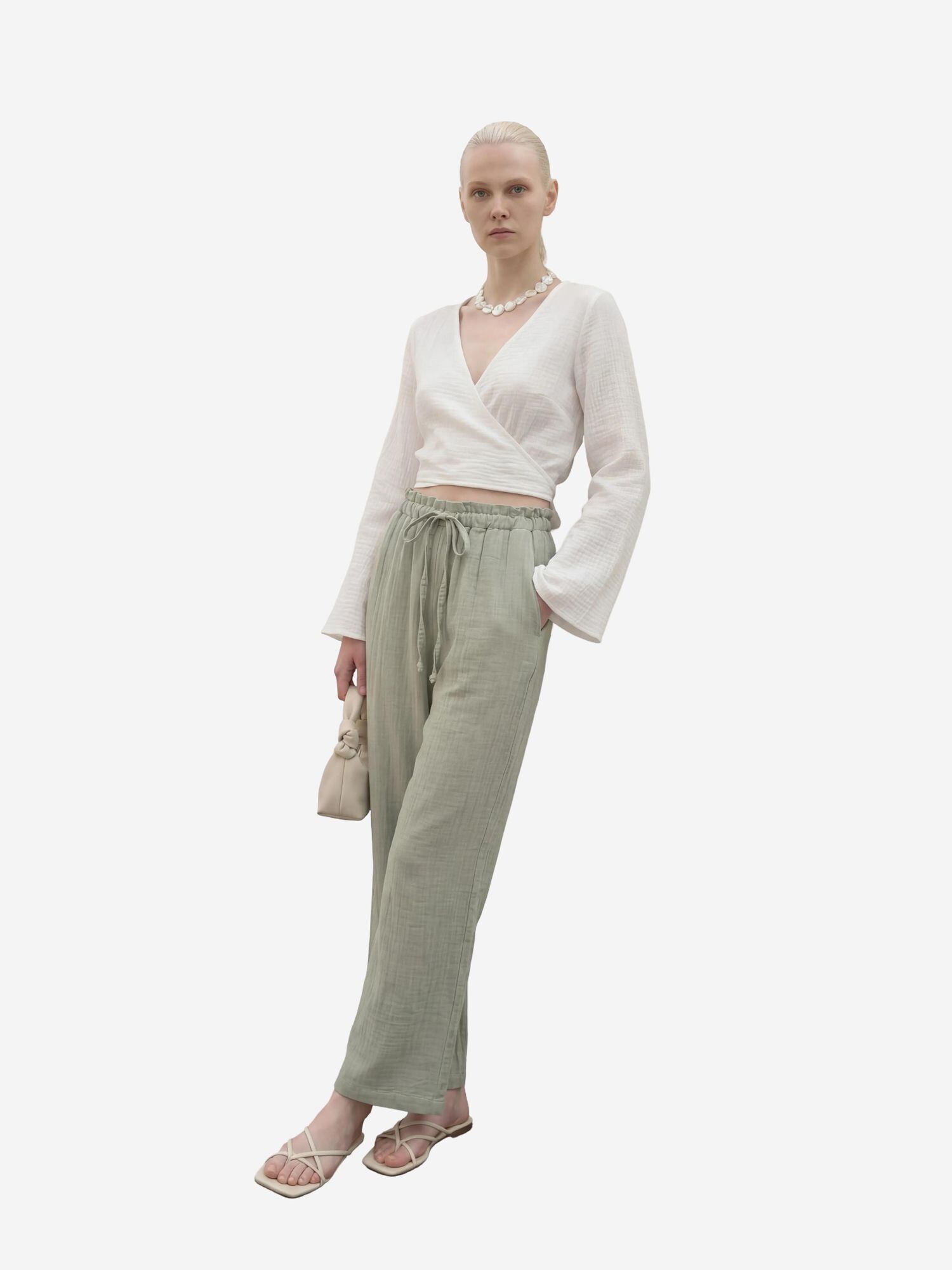 My fashion Hlače svijetlozelena