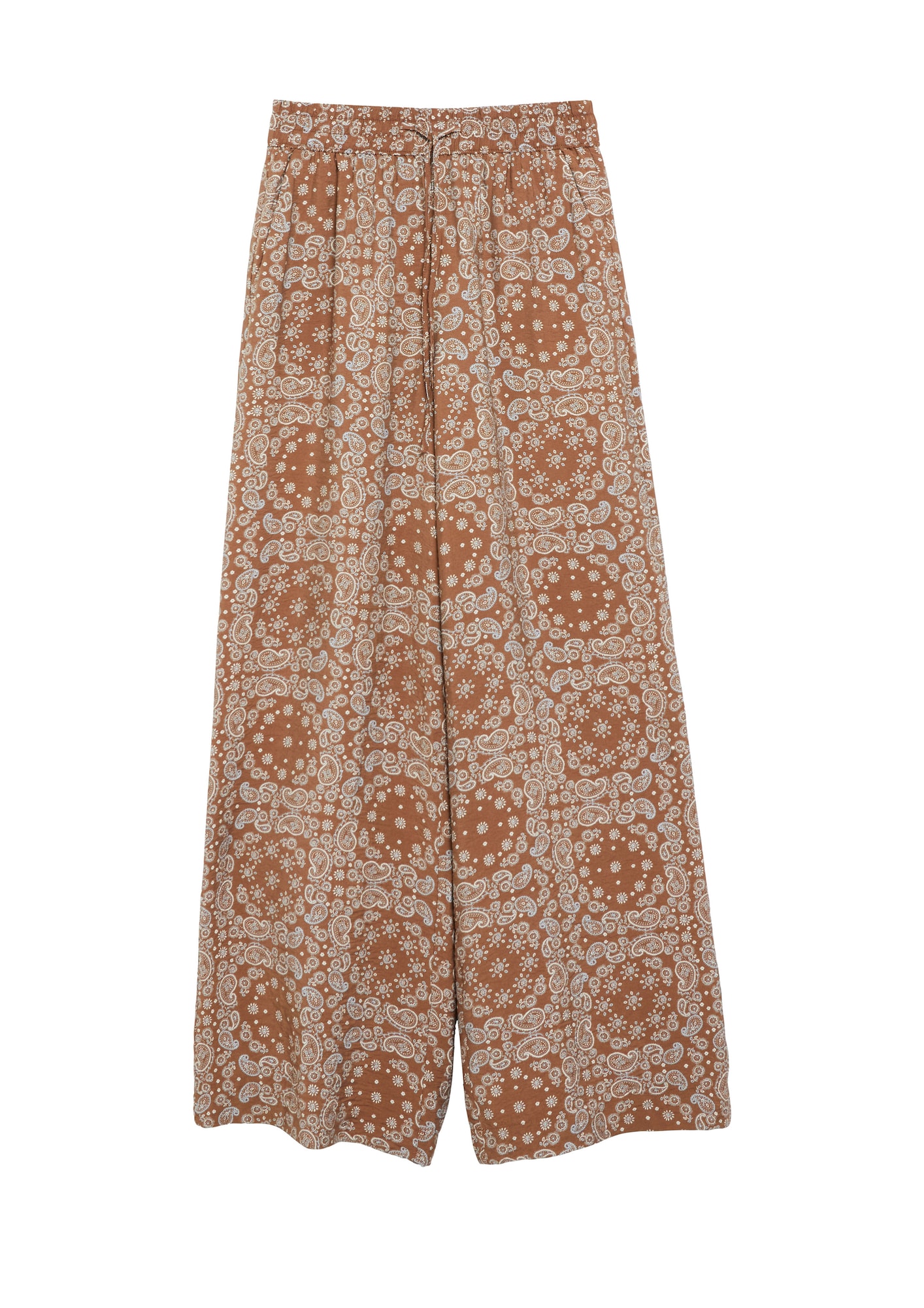 s.Oliver Pantaloni albastru deschis / maro caramel / alb murdar