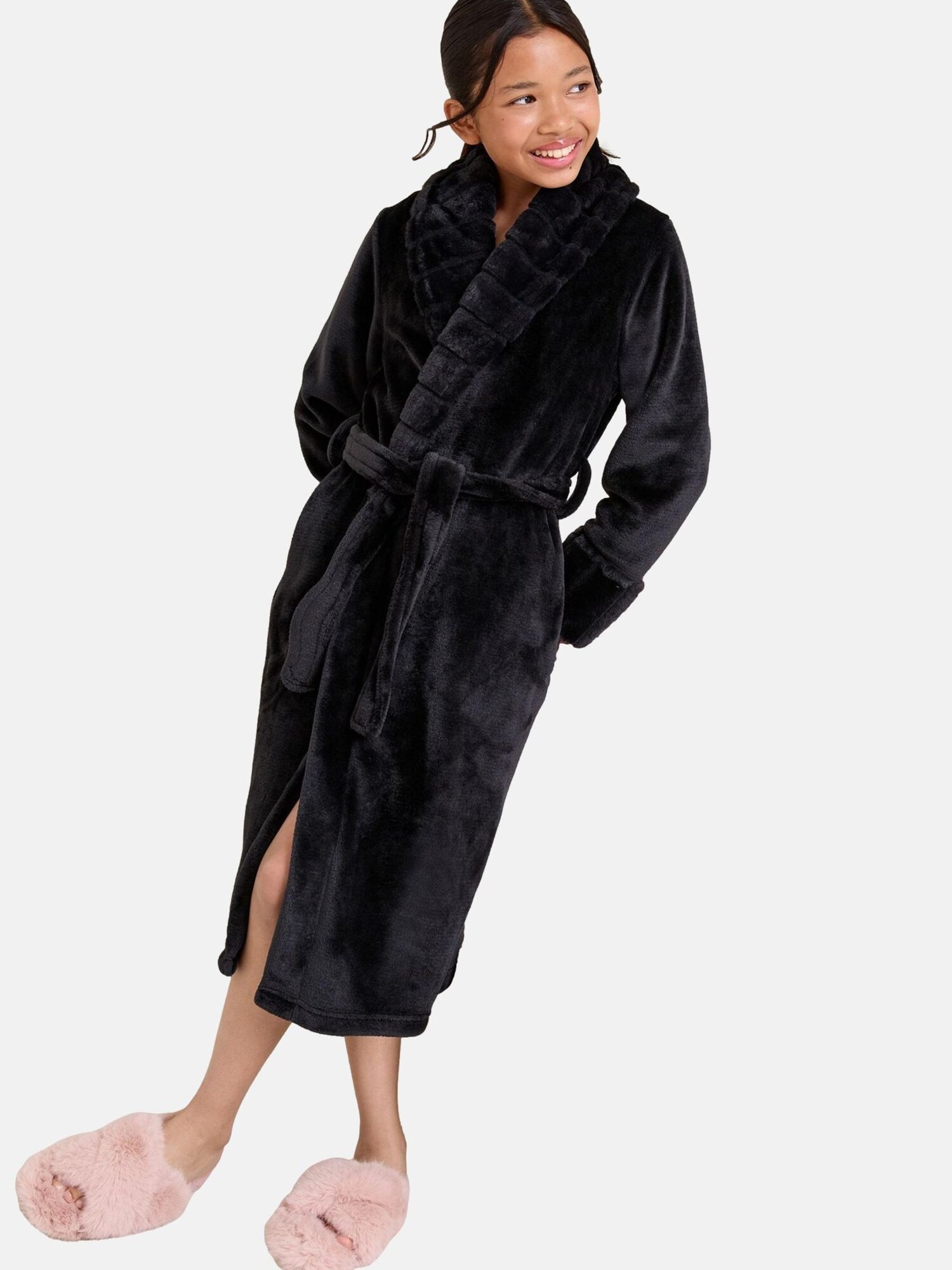 Lipsy Halat de baie  negru