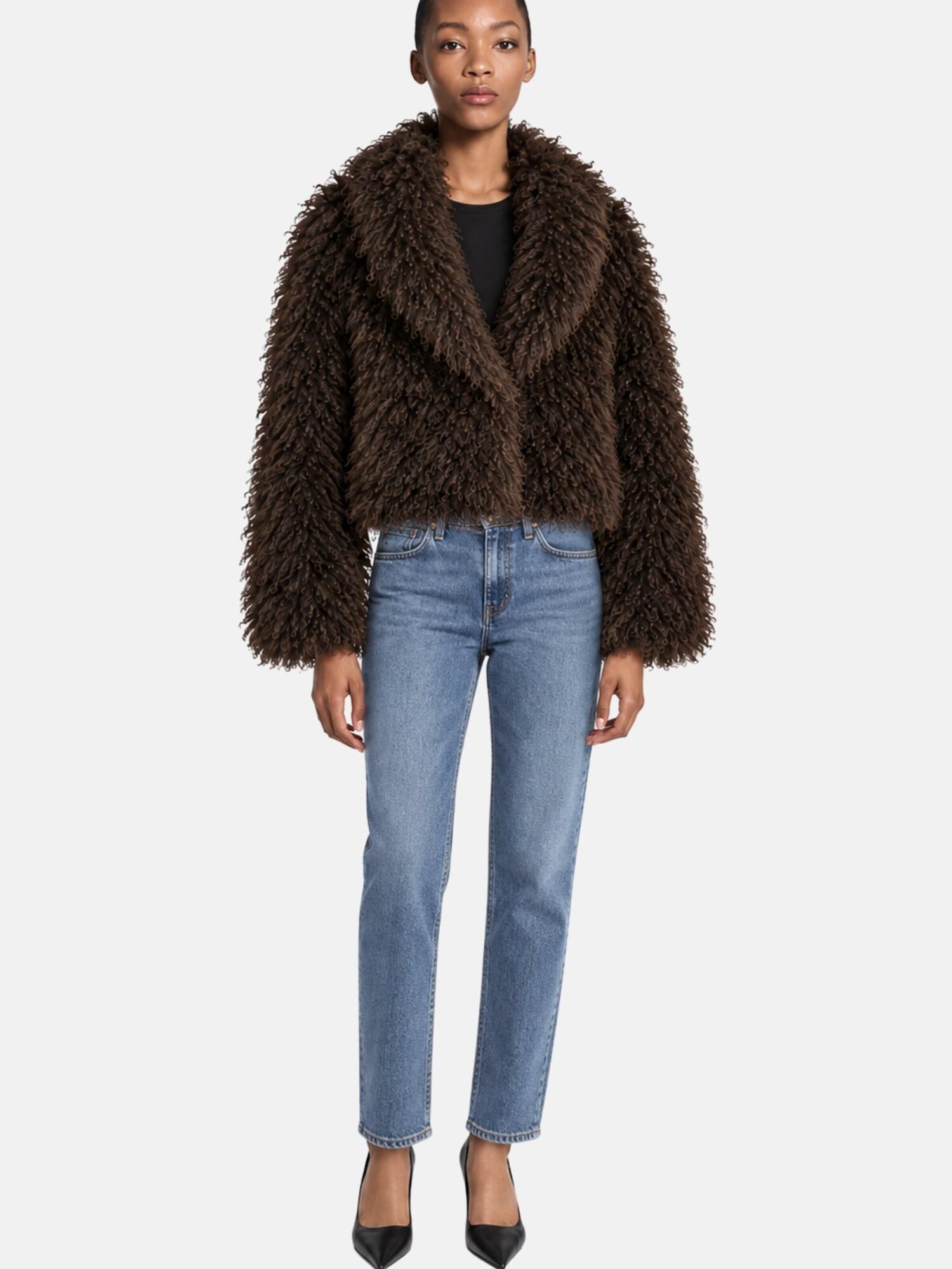 Michael Kors Abrigo de invierno 'Pelliccia' marrón oscuro – imagen 3