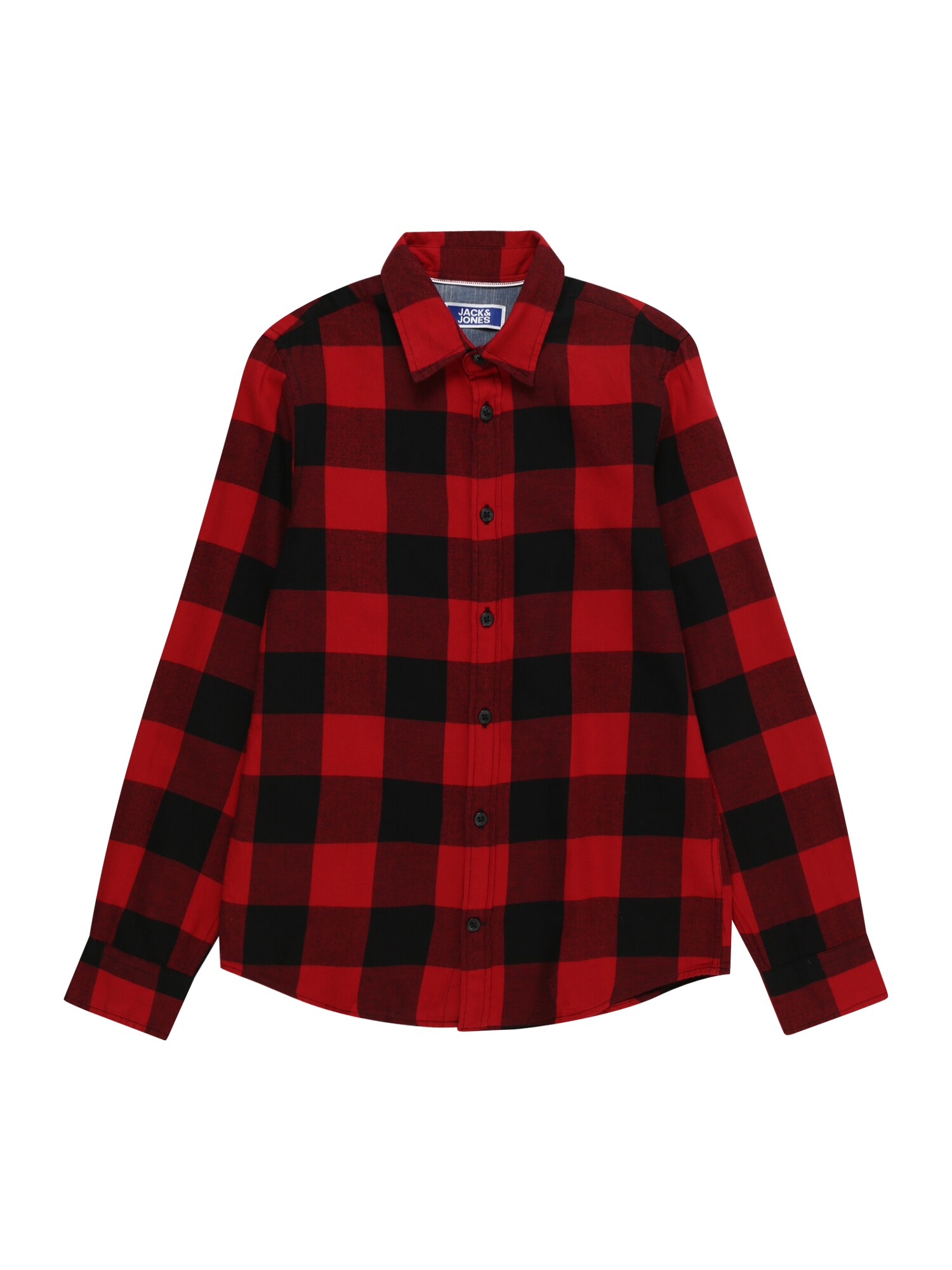 Jack & Jones Junior Košeľa 'JJGINGHAM'  tmavočervená / čierna