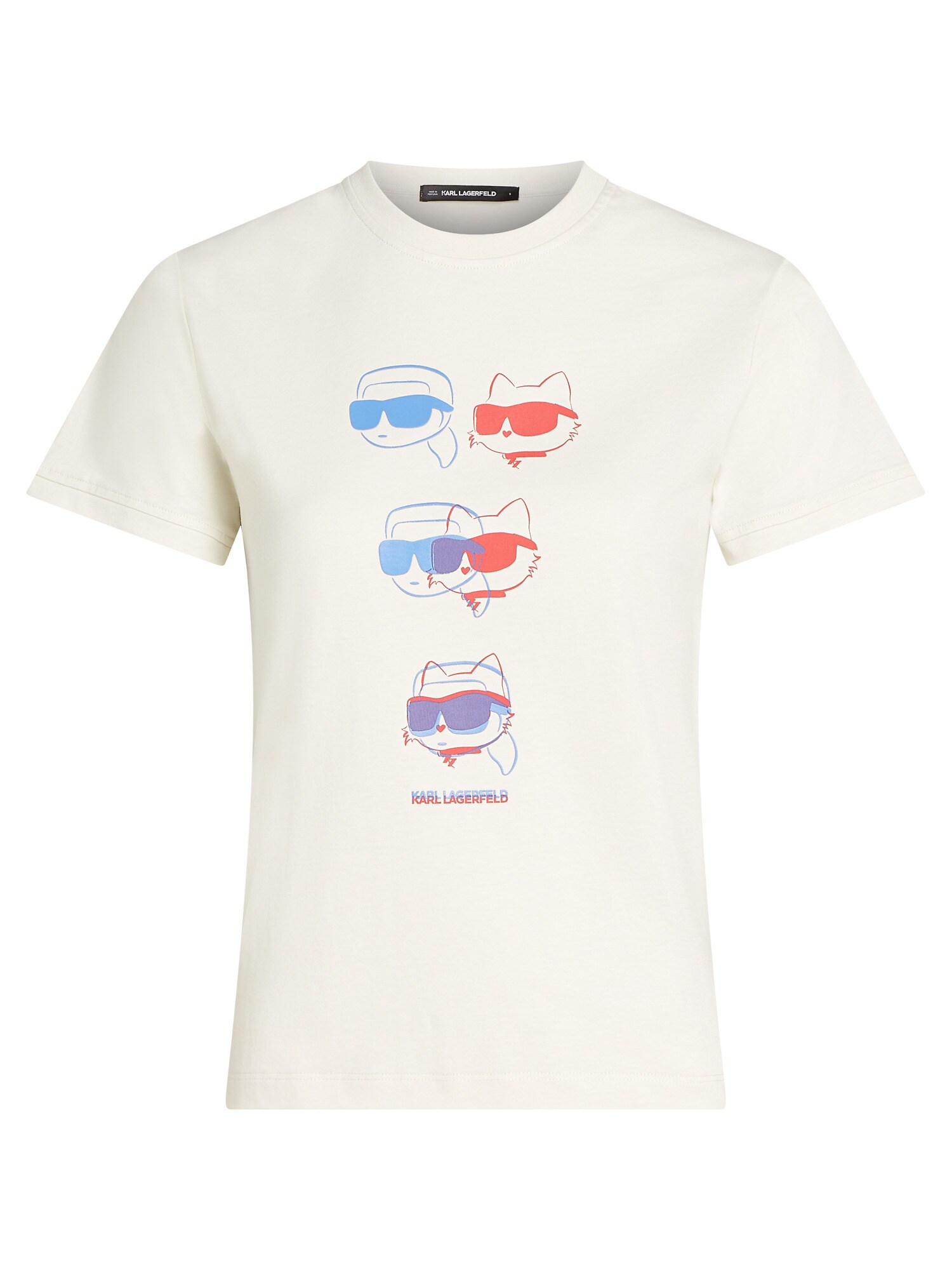 Karl Lagerfeld Póló  krém / kék / lila / narancs akciós termékkép 1