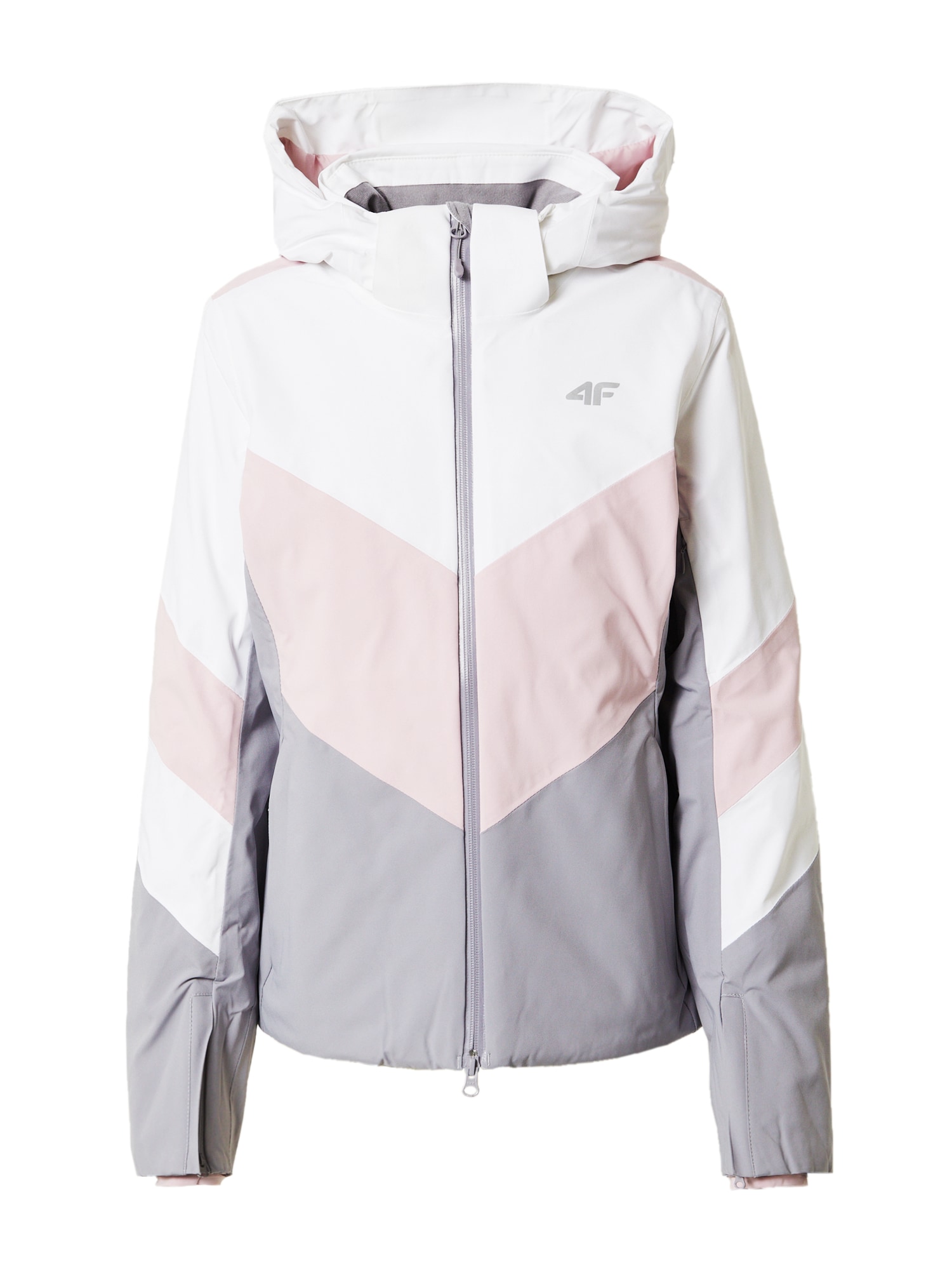 4F Zunanja jakna  siva / roza / bela