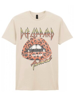 Def Leppard Camiseta 'Lips'  blanco natural