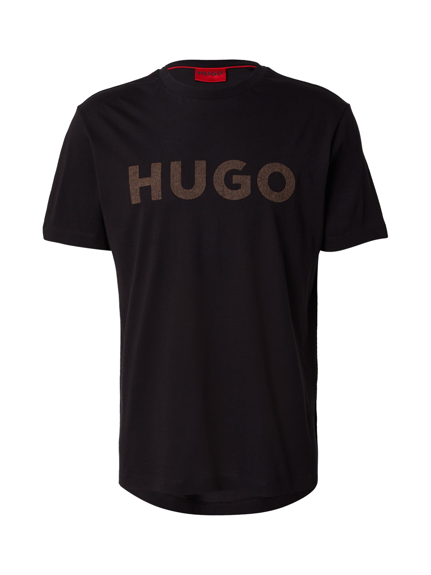 HUGO Póló 'Dulivio'  barna / fekete akciós termékkép 1
