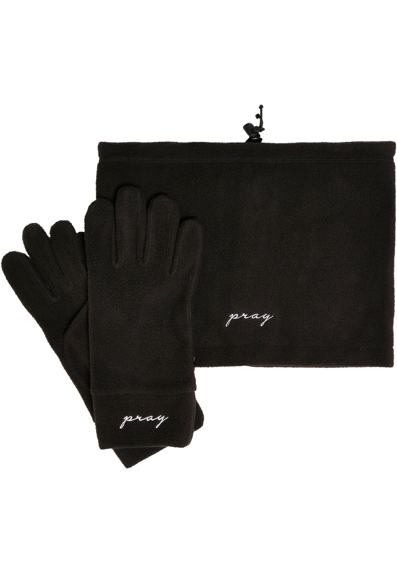 Mister Tee Fular tub Pray  negru / alb