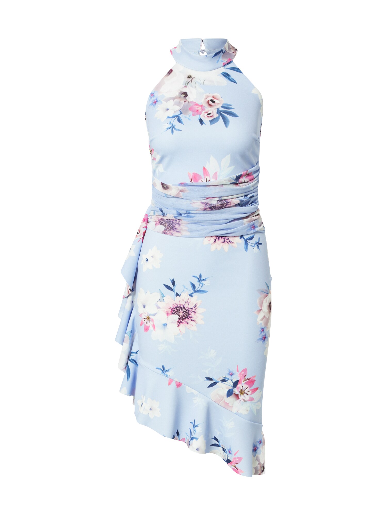 Sistaglam Suknelė 'LEONA' šviesiai mėlyna / sodri mėlyna („karališka“) / šviesiai rožinė / balta / pitajų spalva