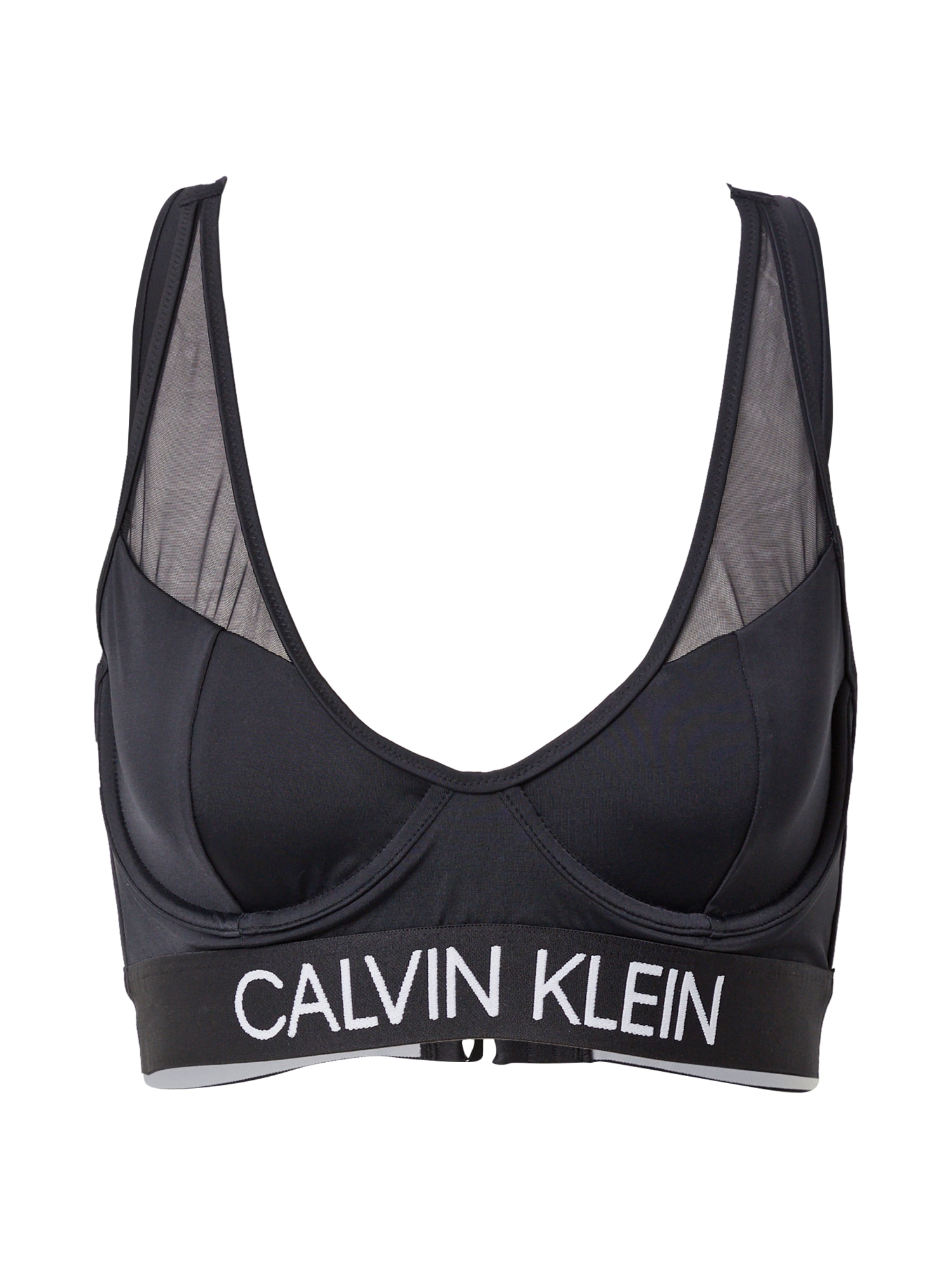 Calvin Klein Swimwear Bikini augšdaļa melns / balts