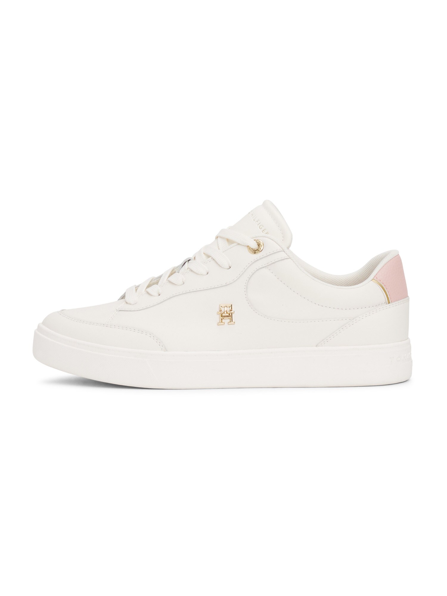 TOMMY HILFIGER Sneaker low Essential Chic Court  roz / alb murdar