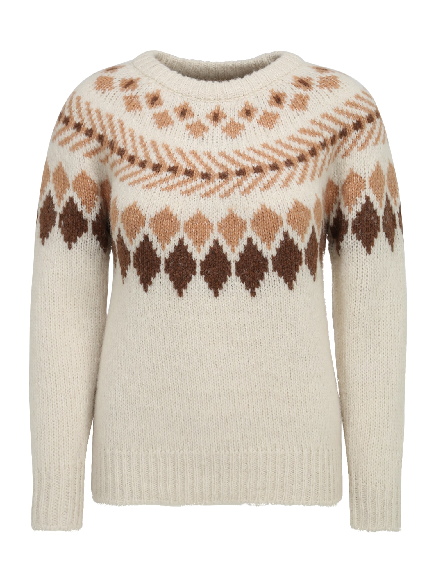 Vero Moda Petite Vero Moda Petite Pullover 'FILIPPA' kitt / hellbraun / dunkelbraun