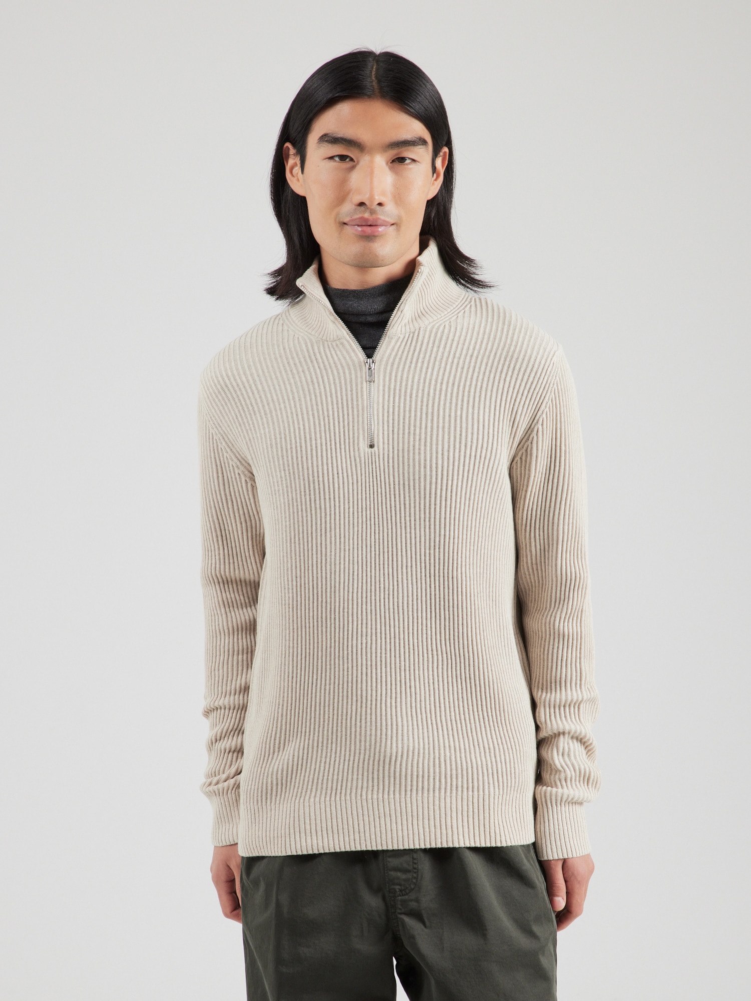 Jack & Jones Premium Pulóver 'BLALIAM'  greige termék 2. képe