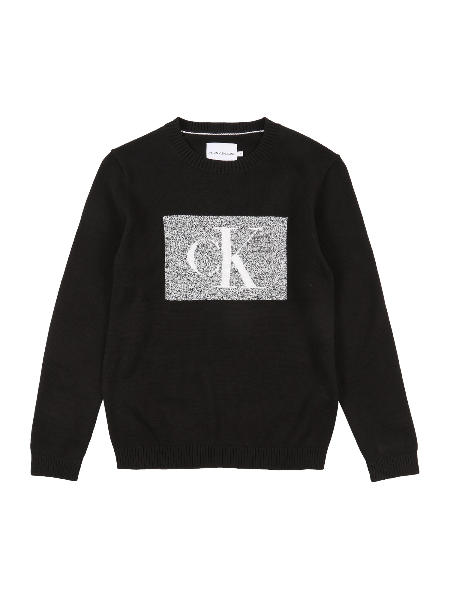 Calvin Klein Jeans Megztinis  juoda / margai pilka / balta