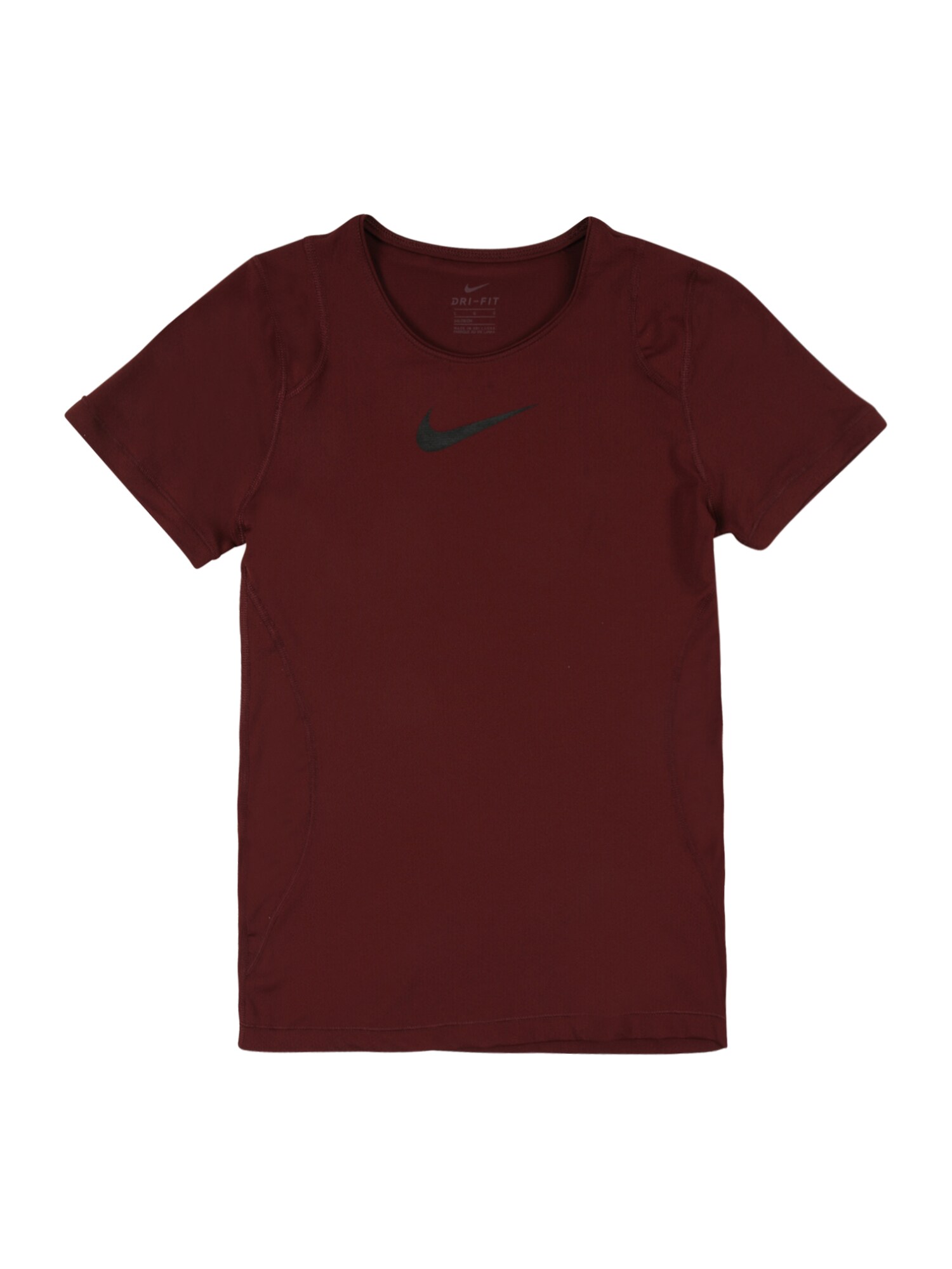 NIKE Sportiniai marškinėliai  vyno raudona spalva / juoda