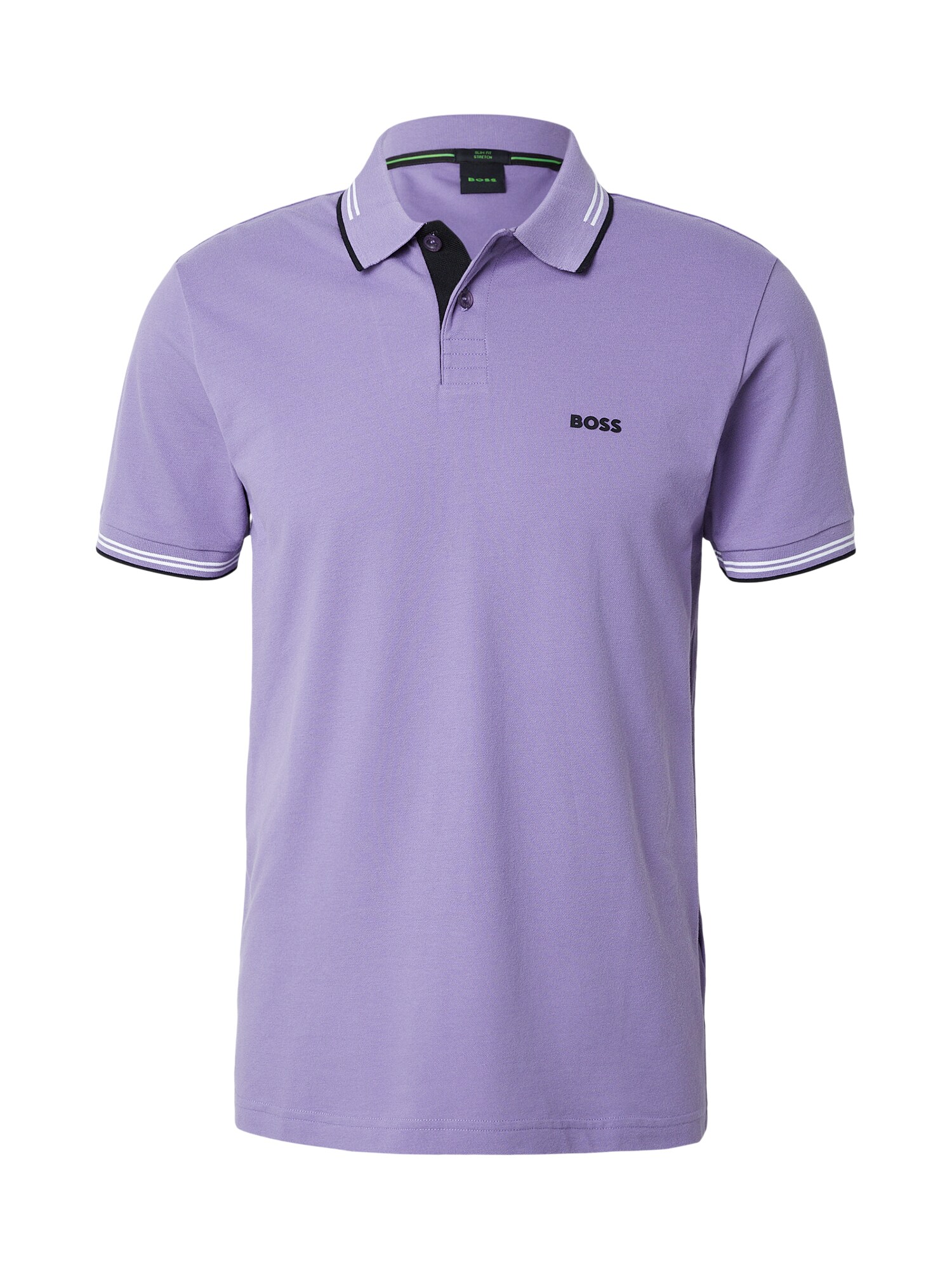 BOSS Tricou Paul  mov lavandă / negru / alb