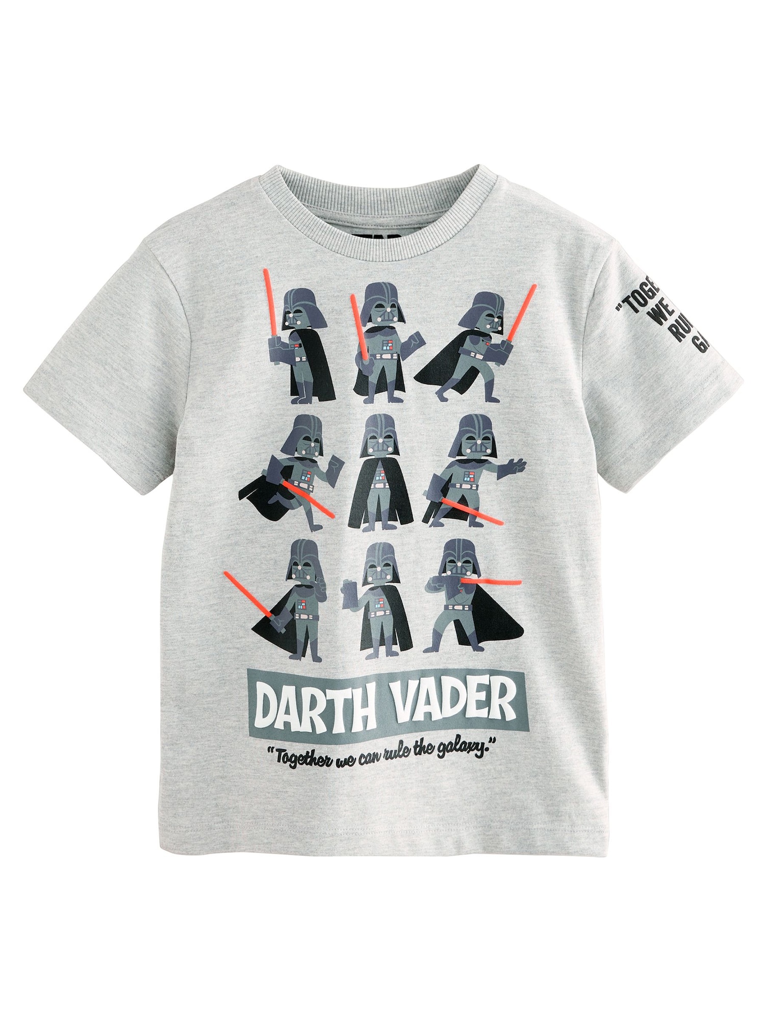 Next Tricou  gri / gri închis / portocaliu homar / alb