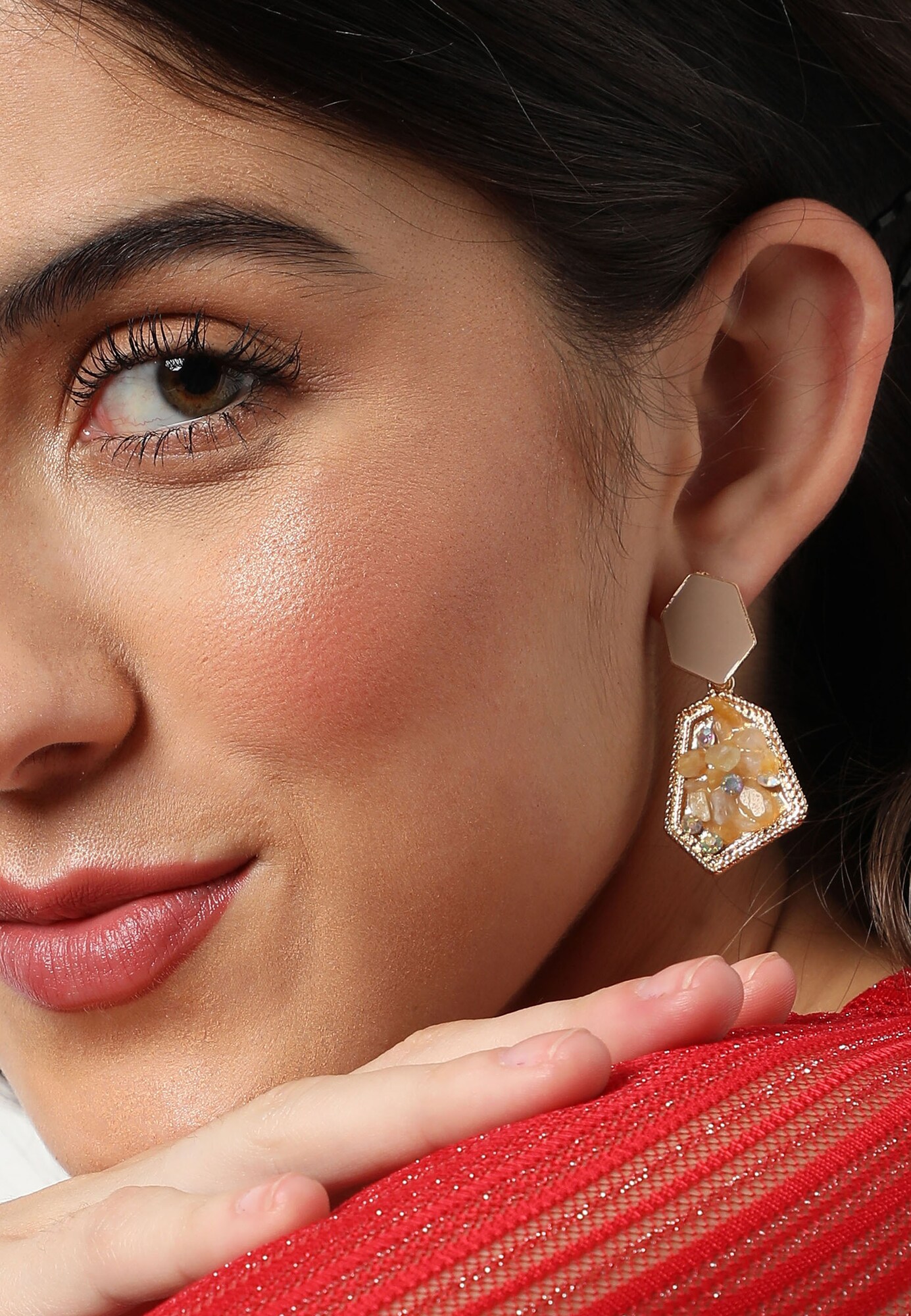 SOHI Fülbevalók 'Paisley'  arany termék 2. képe