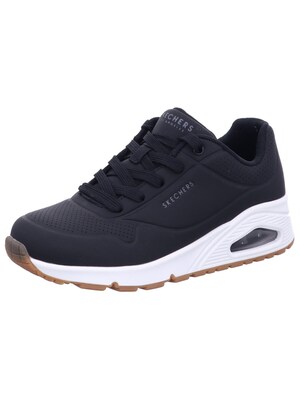 SKECHERS Zapatos con cordón 'Sneaker Damen 73690 BLK Leder-Mix in schwarz'  negro