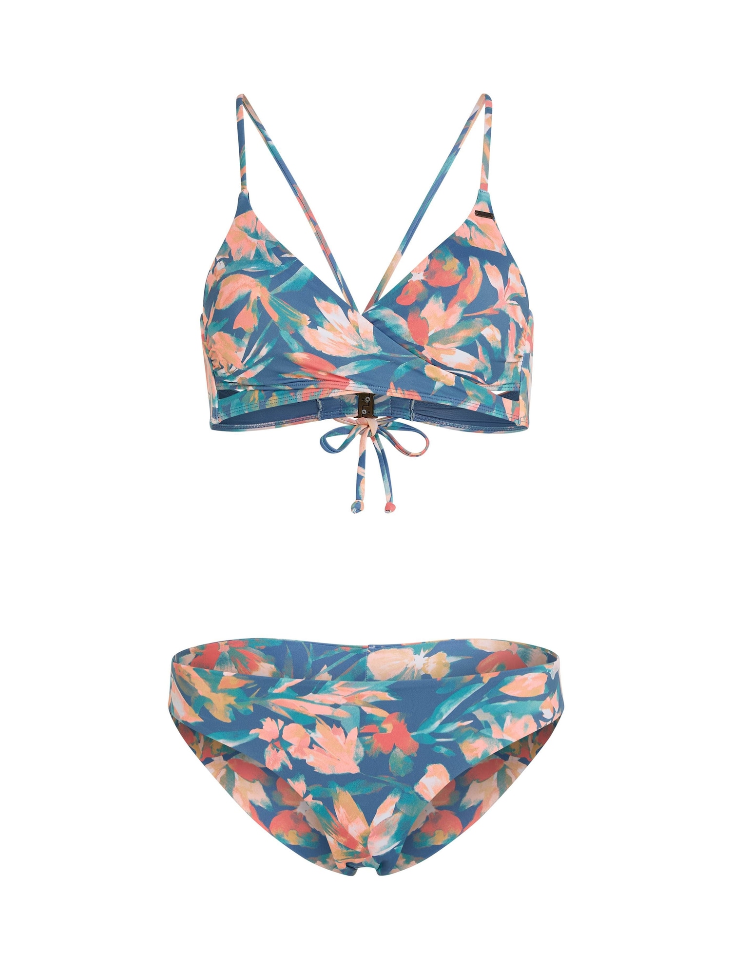 ONEILL Costum de baie două piese Essentials Baay Maoi  albastru / cyan / portocaliu caisă / corai