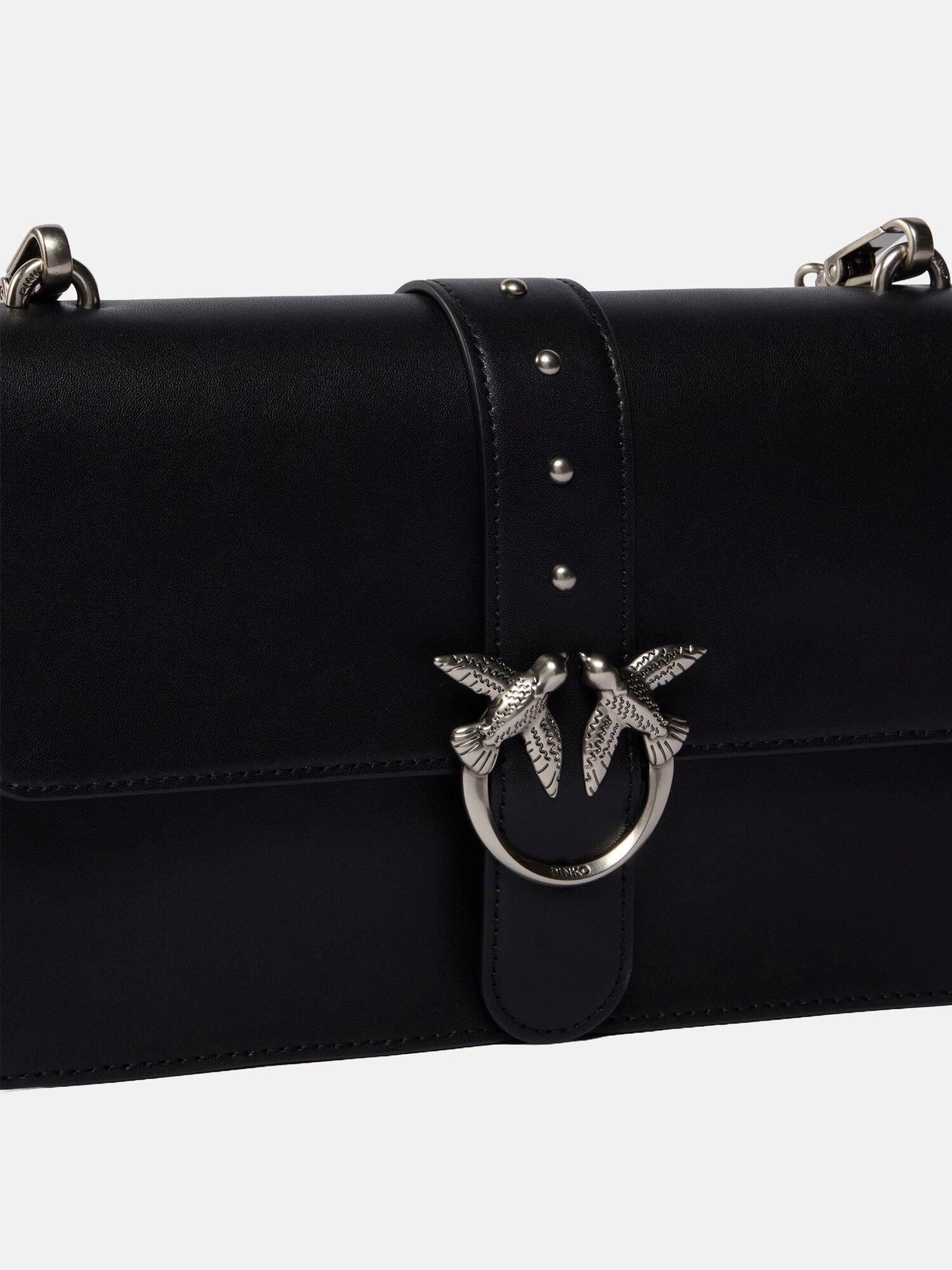 PINKO Bolso de mano 'LOVE ONE CLASSIC' negro / plata – imagen 2