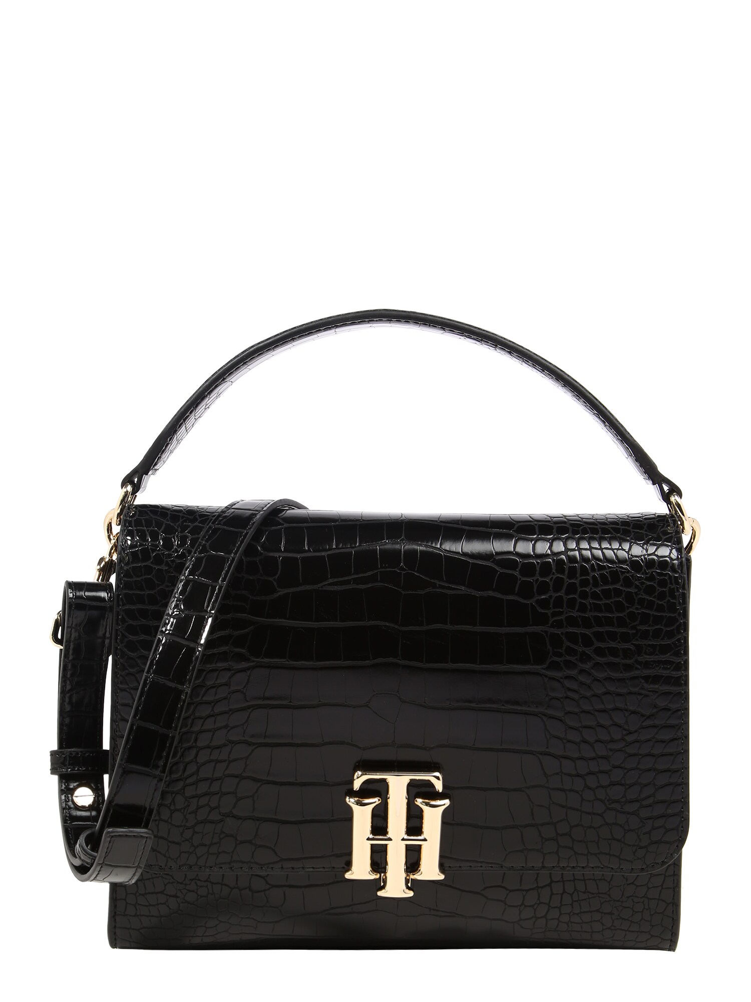 TOMMY HILFIGER Rankinė  juoda / auksas