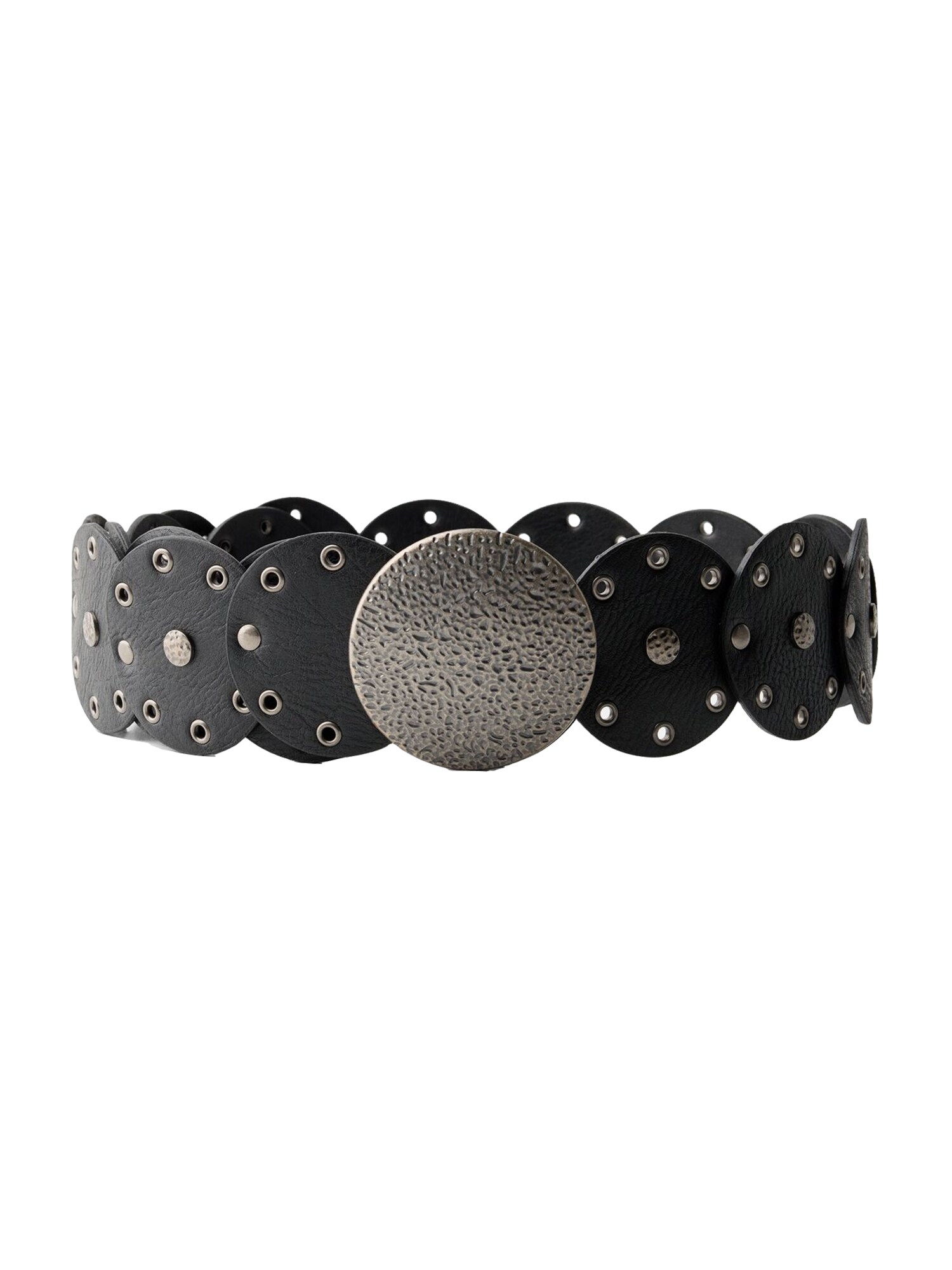 Bershka Curea  gri argintiu / negru