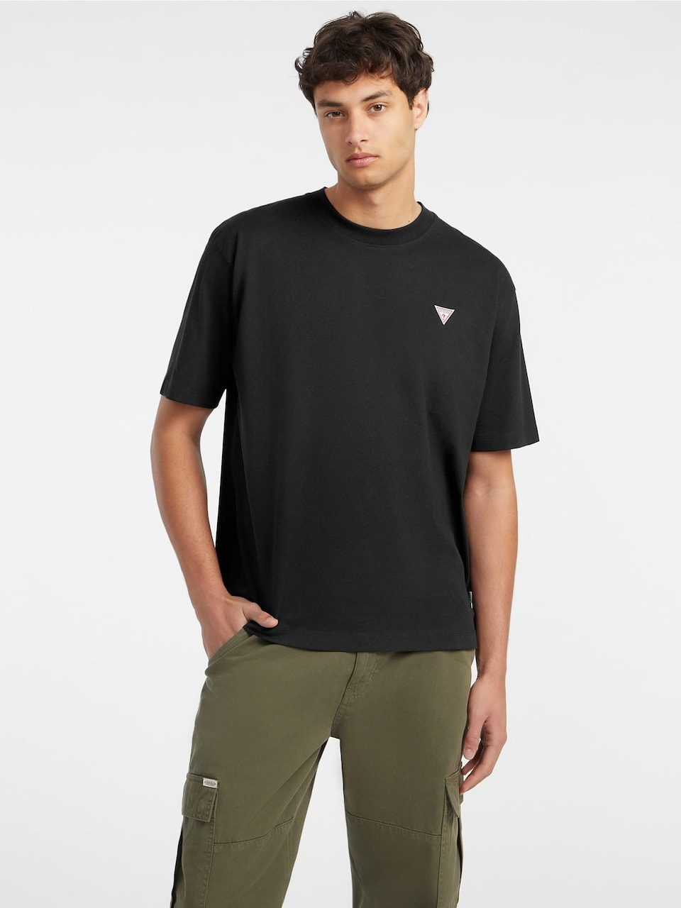 T-shirt blodröd / svart