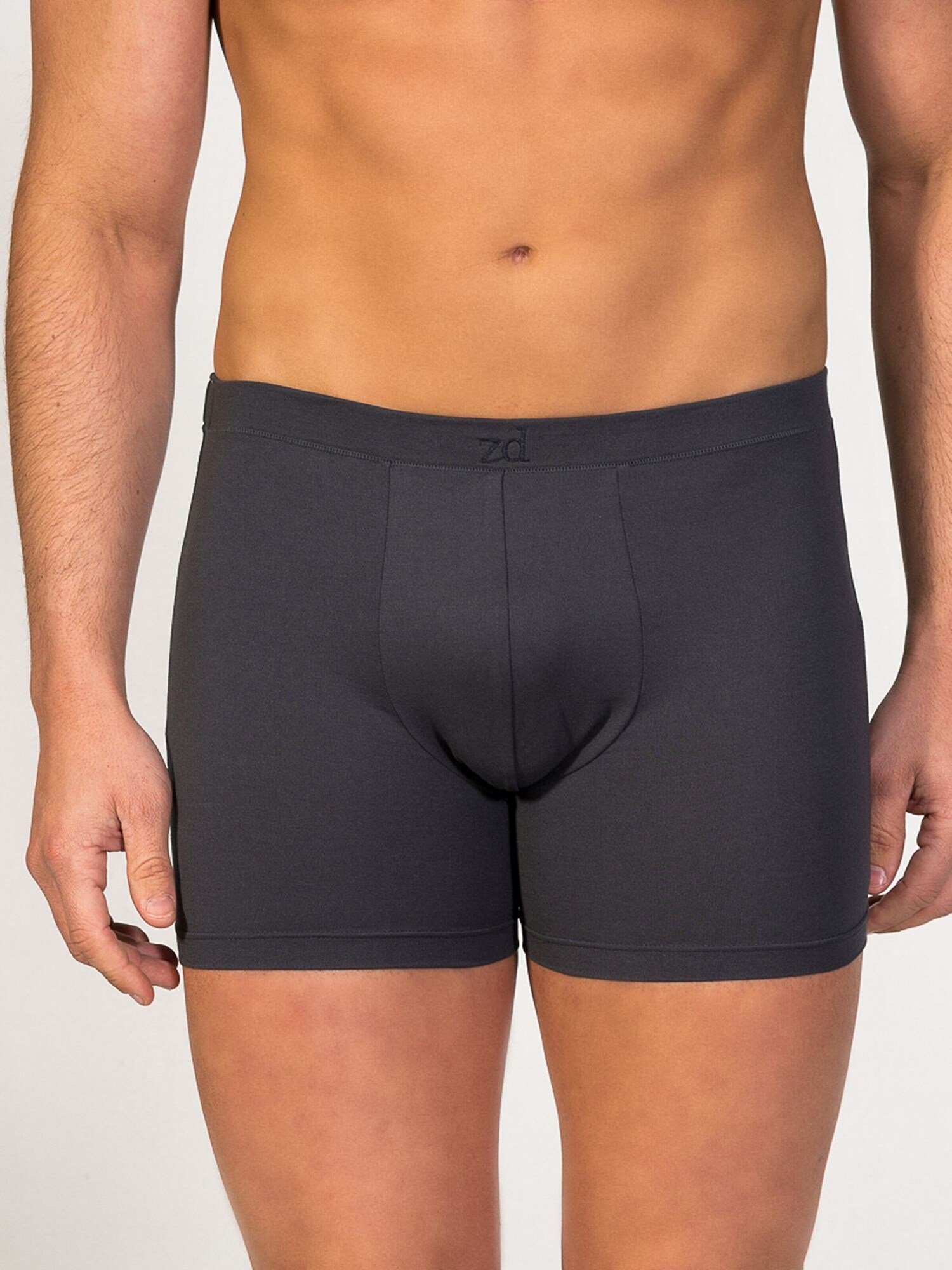 zd ZERO DEFECTS Calzoncillo boxer 'Breno Organic Cotton' gris oscuro
