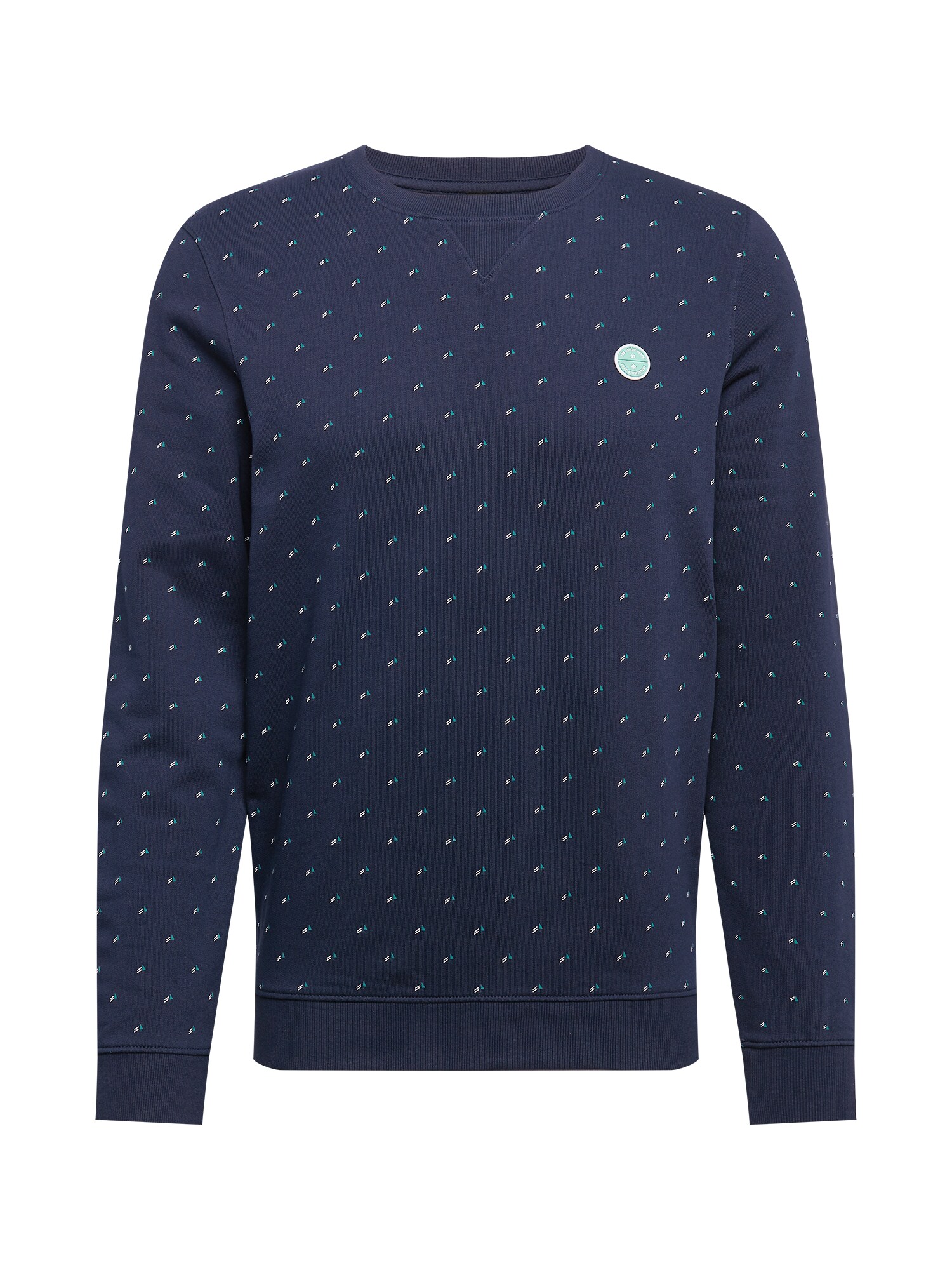 TOM TAILOR DENIM Megztinis be užsegimo  tamsiai mėlyna / balta / žalia