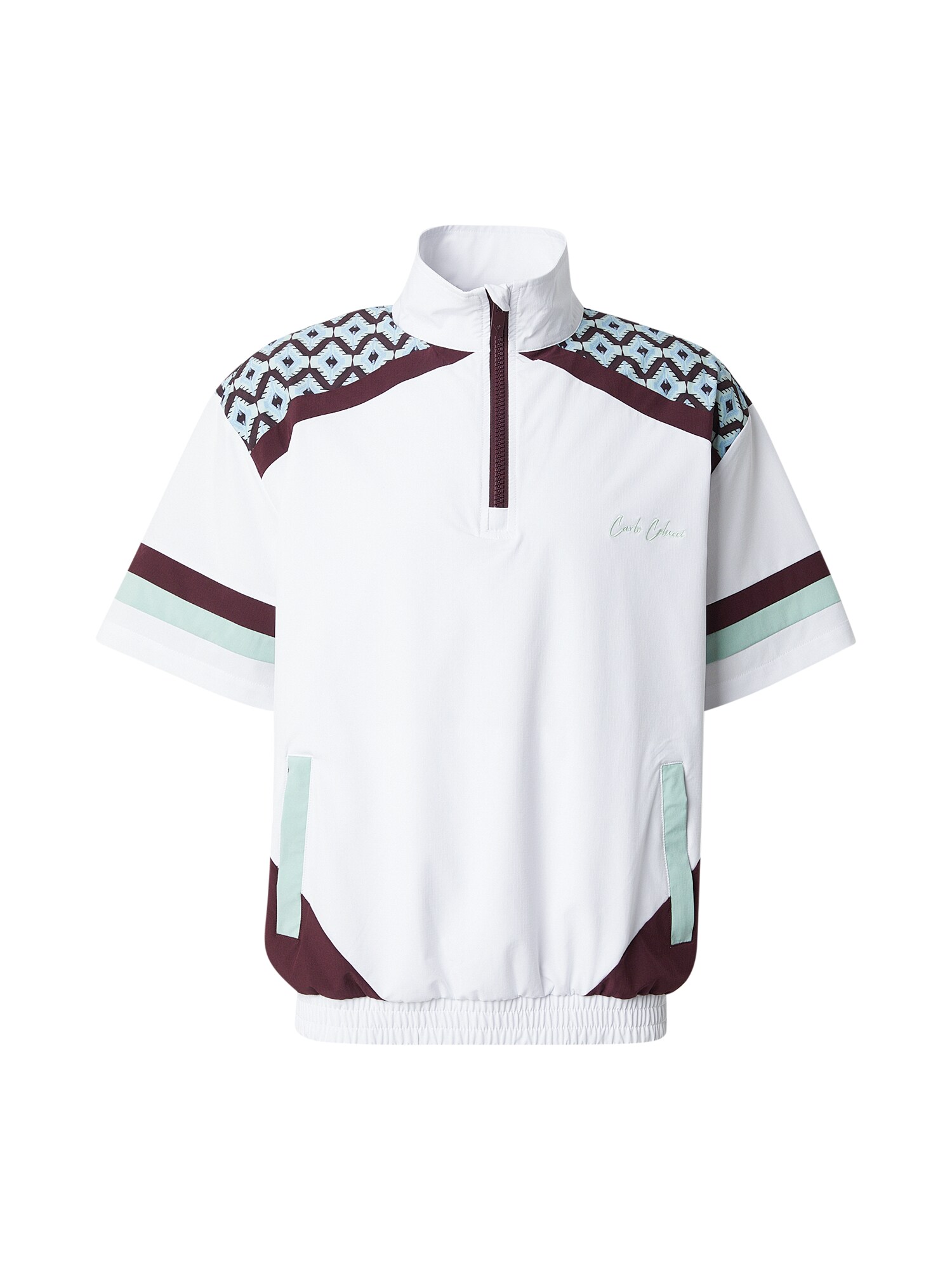 Carlo Colucci Tricou  bej deschis / maro / verde / alb