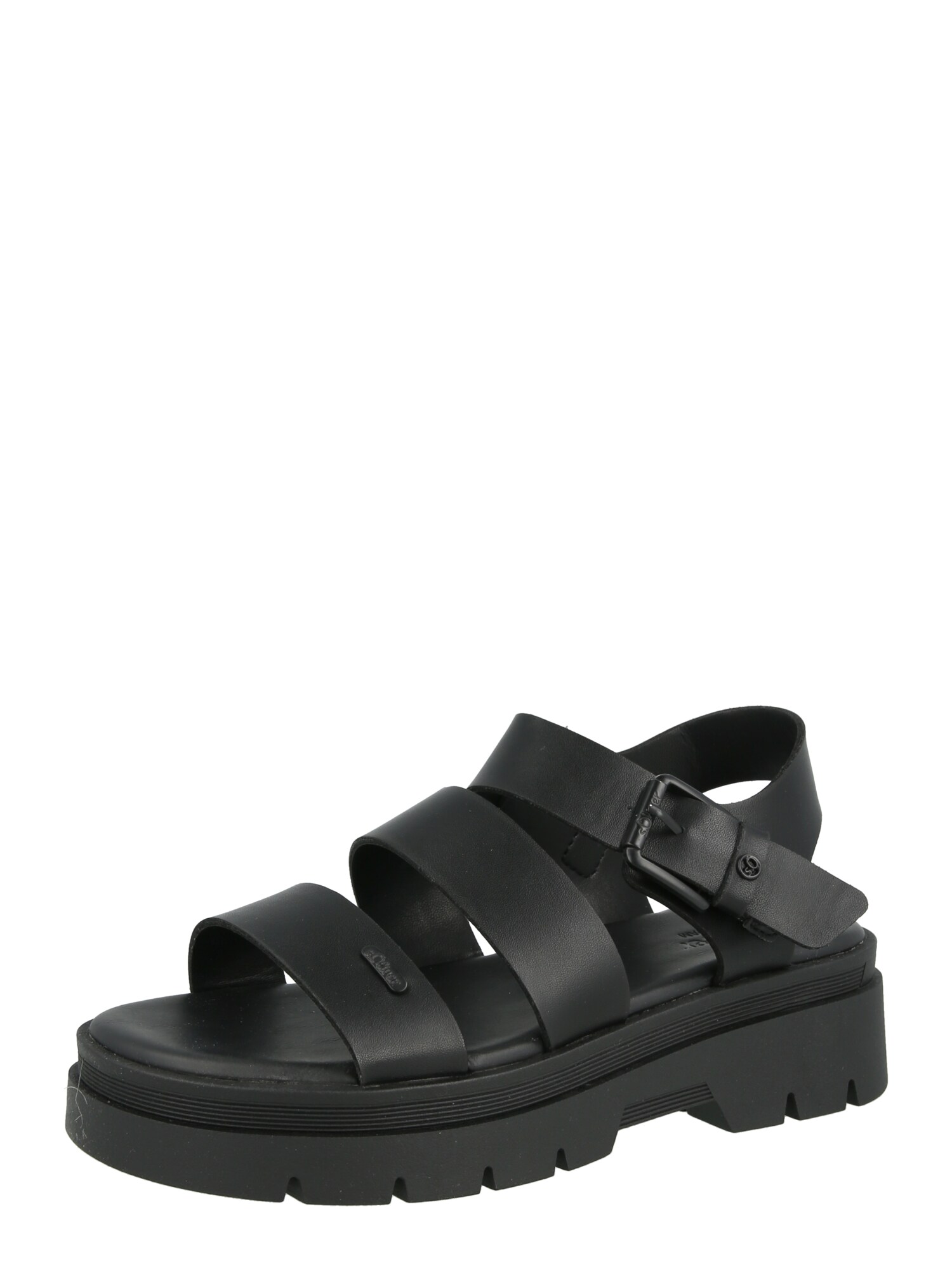 S.Oliver Sandalen Met Riem Zwart
