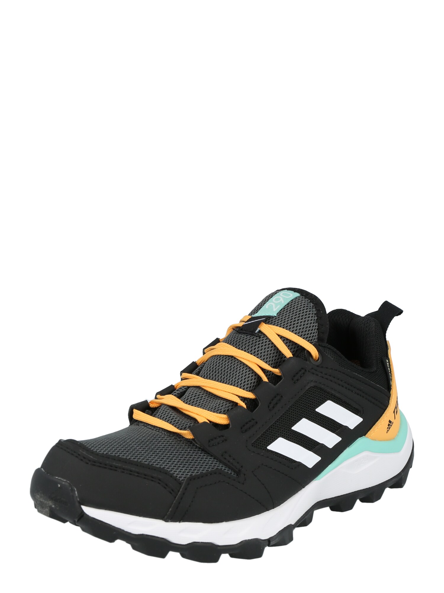 adidas Terrex Bėgimo batai 'Agravic' juoda / balta / nefrito spalva / šviesiai oranžinė