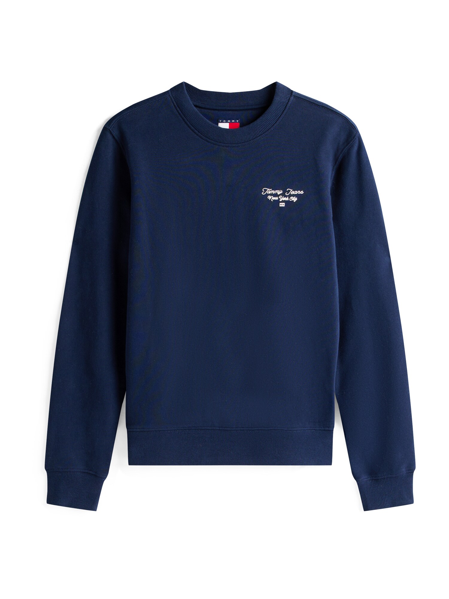 Tommy Jeans Bluză de molton ESS  bleumarin / alb