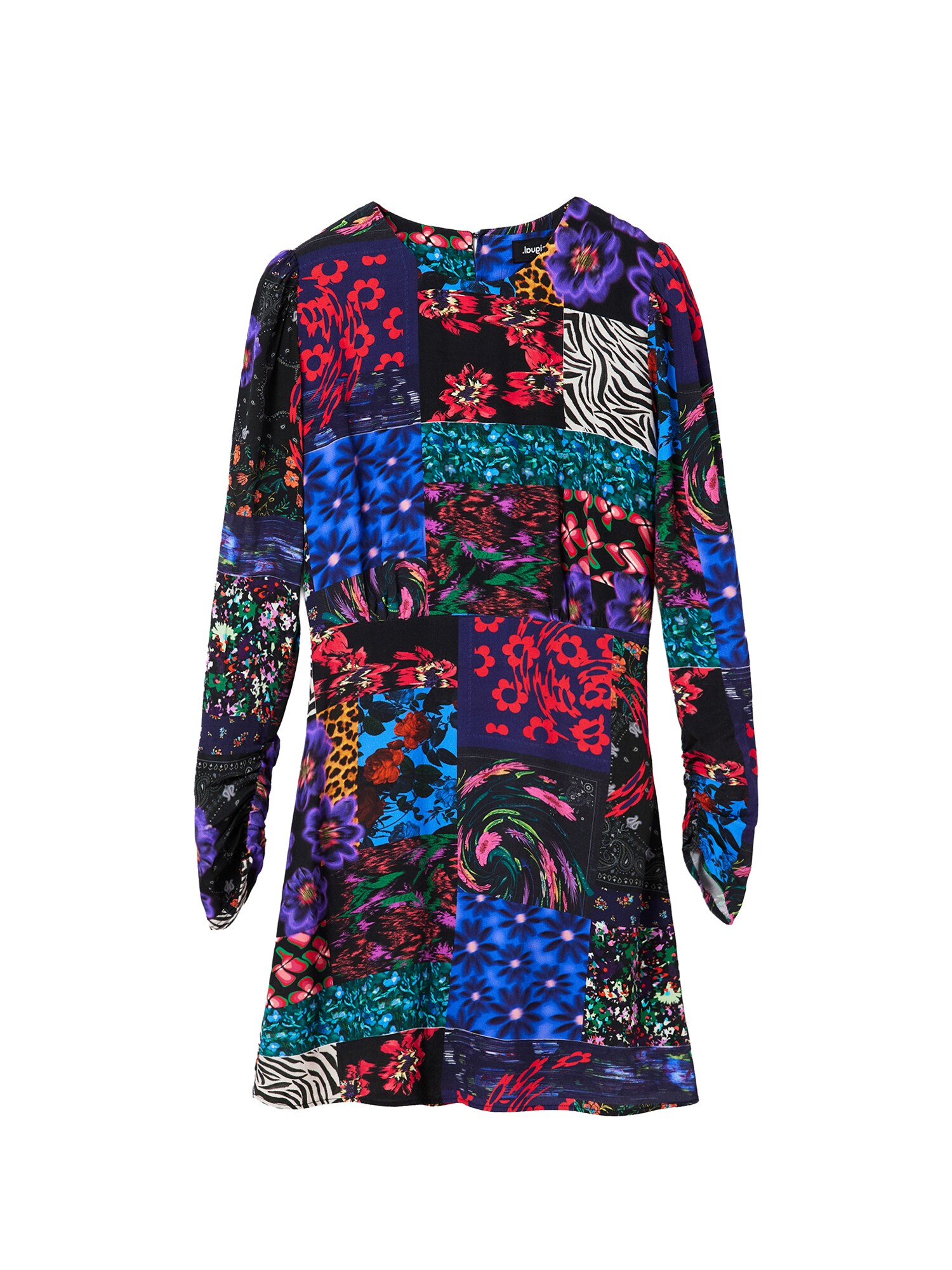Desigual Haljina  azur / fuksija / crna / bijela