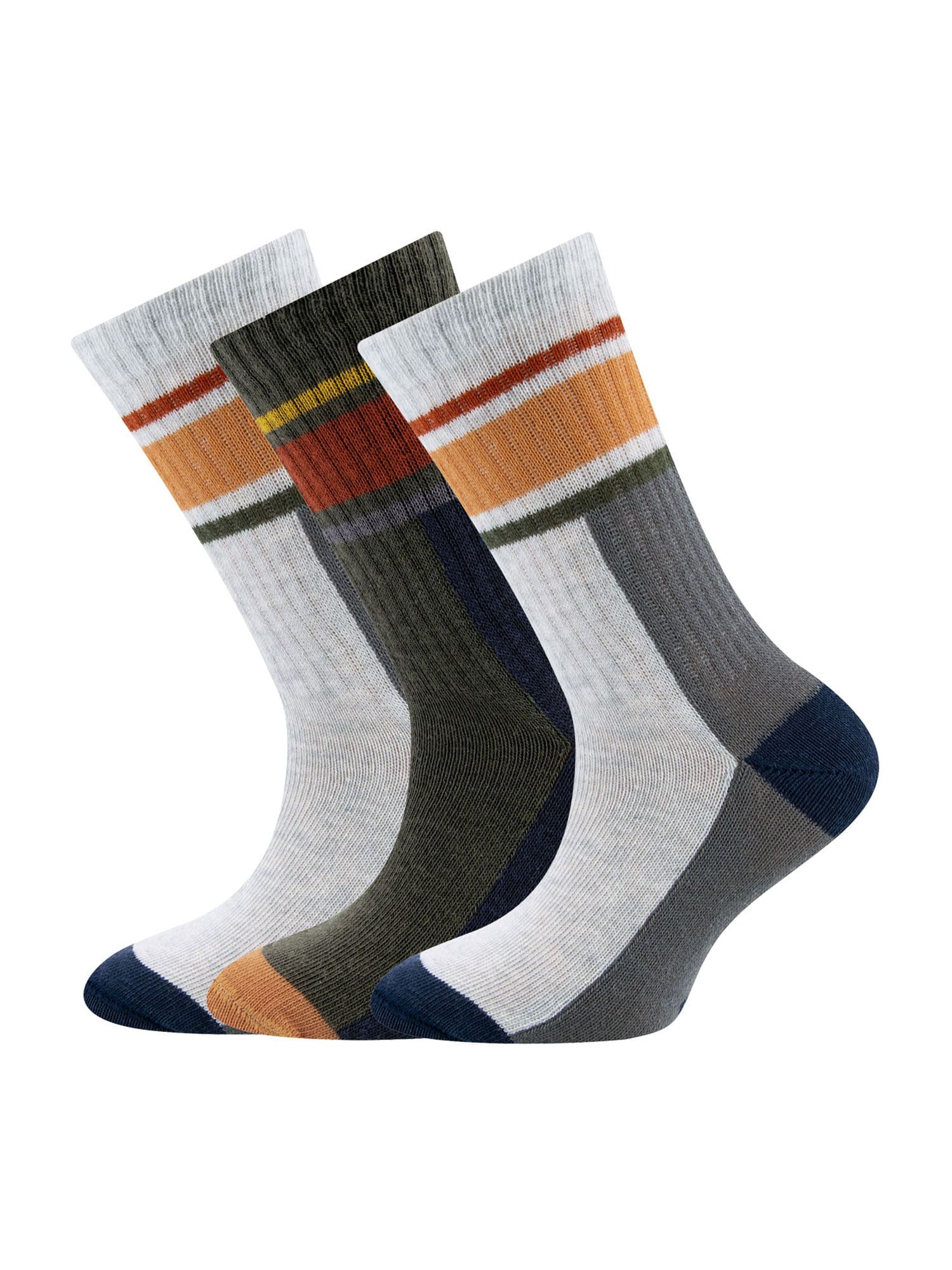 EWERS Čarape  svijetlosiva / kaki / svijetlonarančasta / bordo