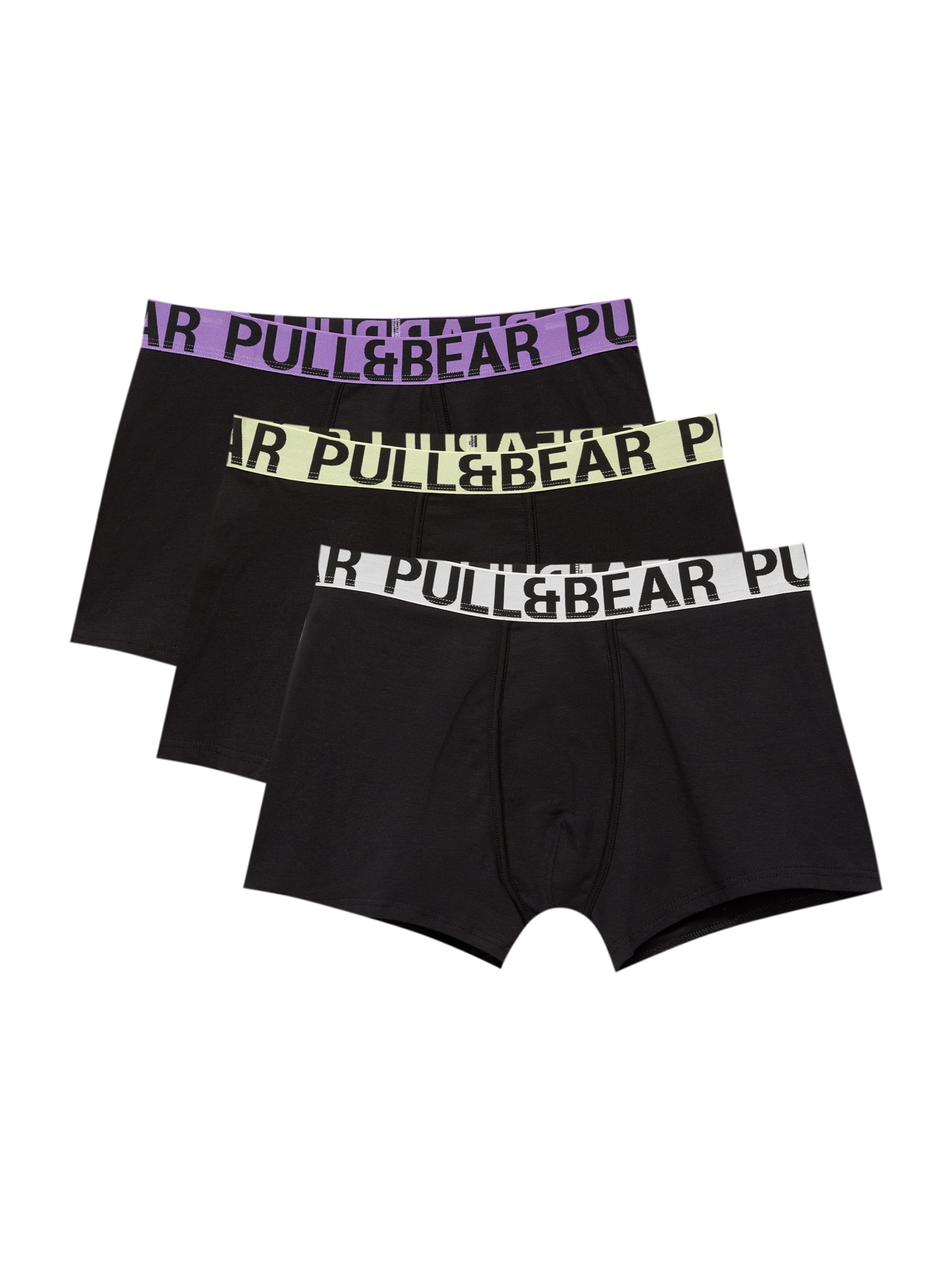 Pull&Bear Boxeri  galben / lila / negru / alb