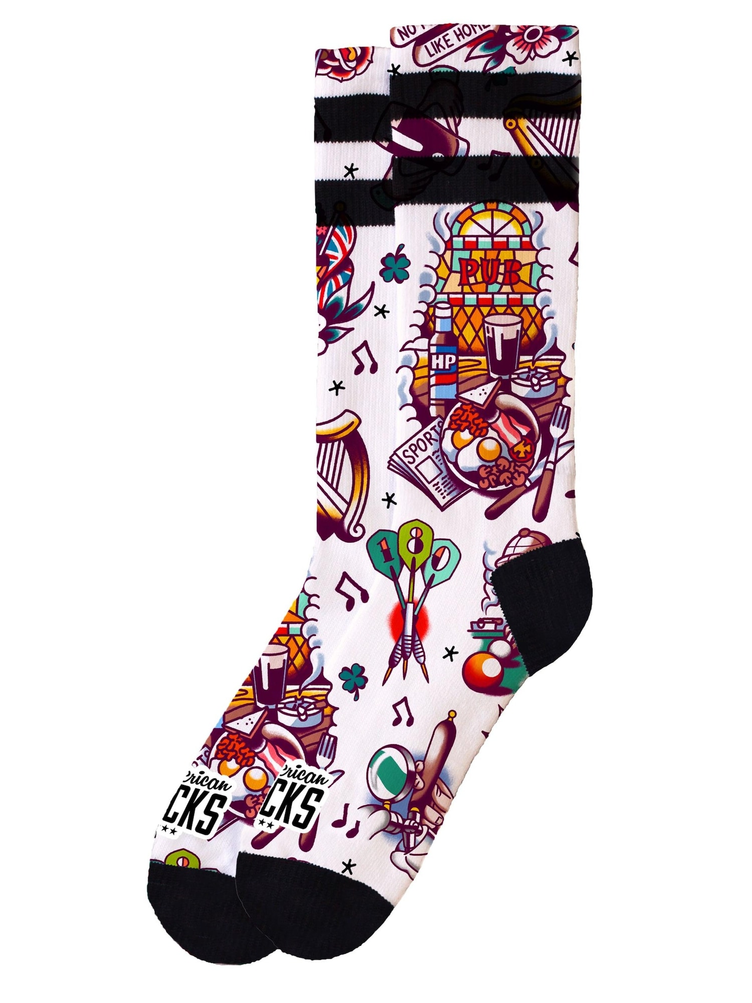 American Socks Calcetines 'Pub'  beige