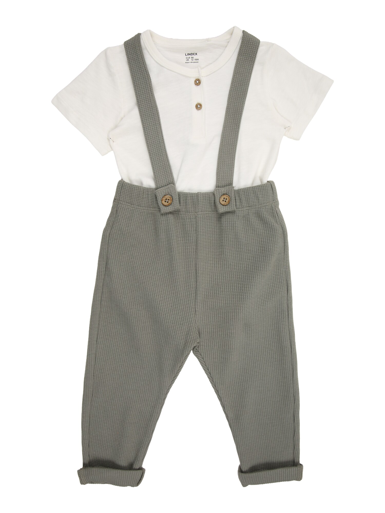 Lindex Set  grej / alb
