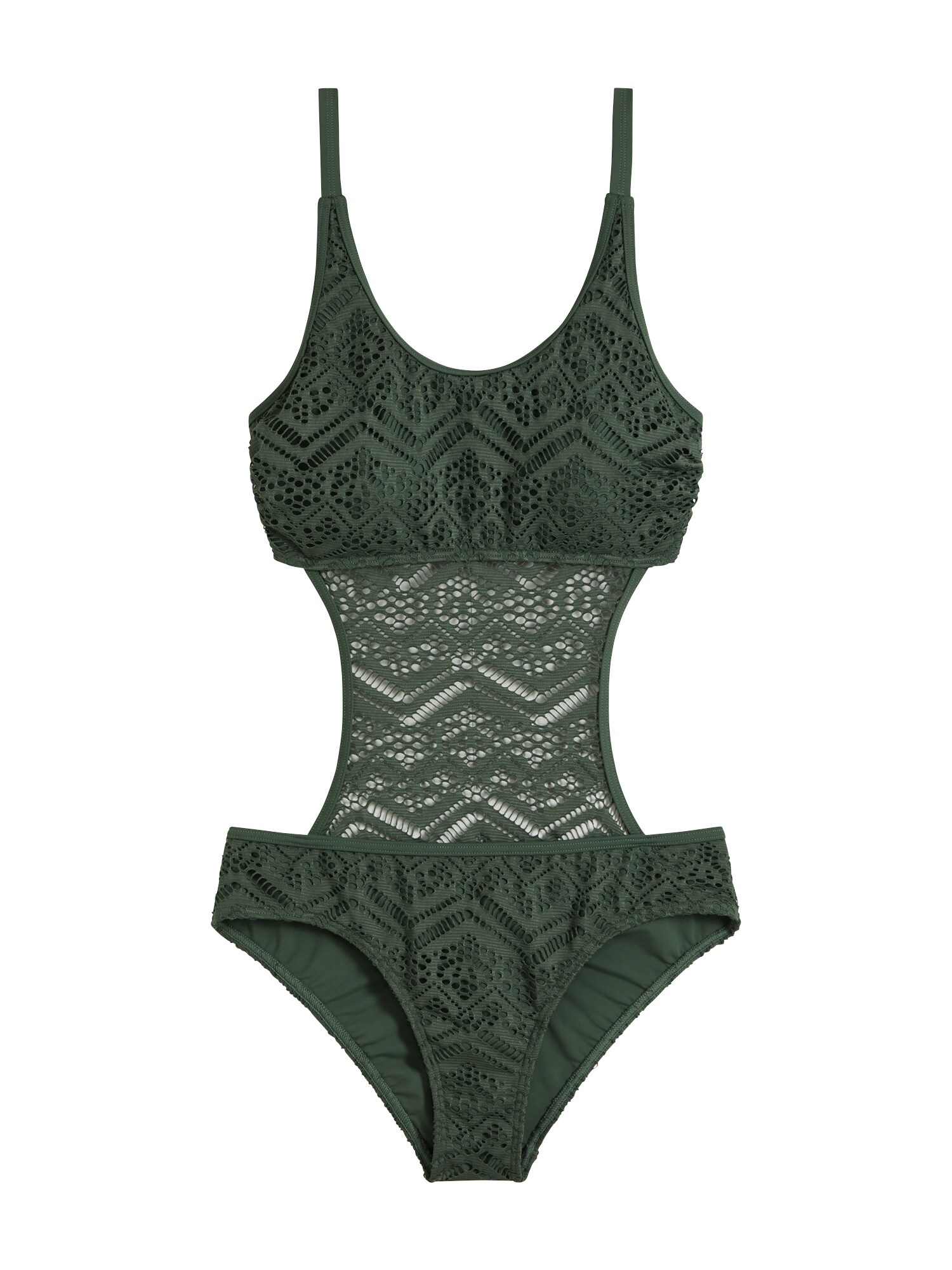 bonprix Costum de baie întreg oliv