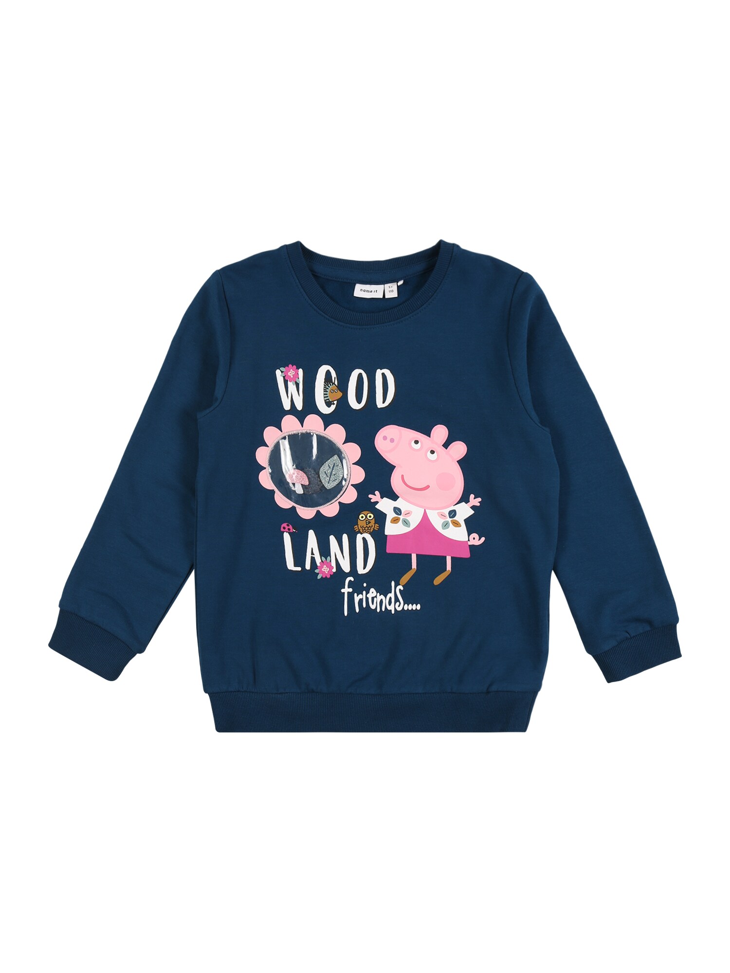 NAME IT Megztinis be užsegimo 'PEPPAPIG'  benzino spalva / bazalto pilka