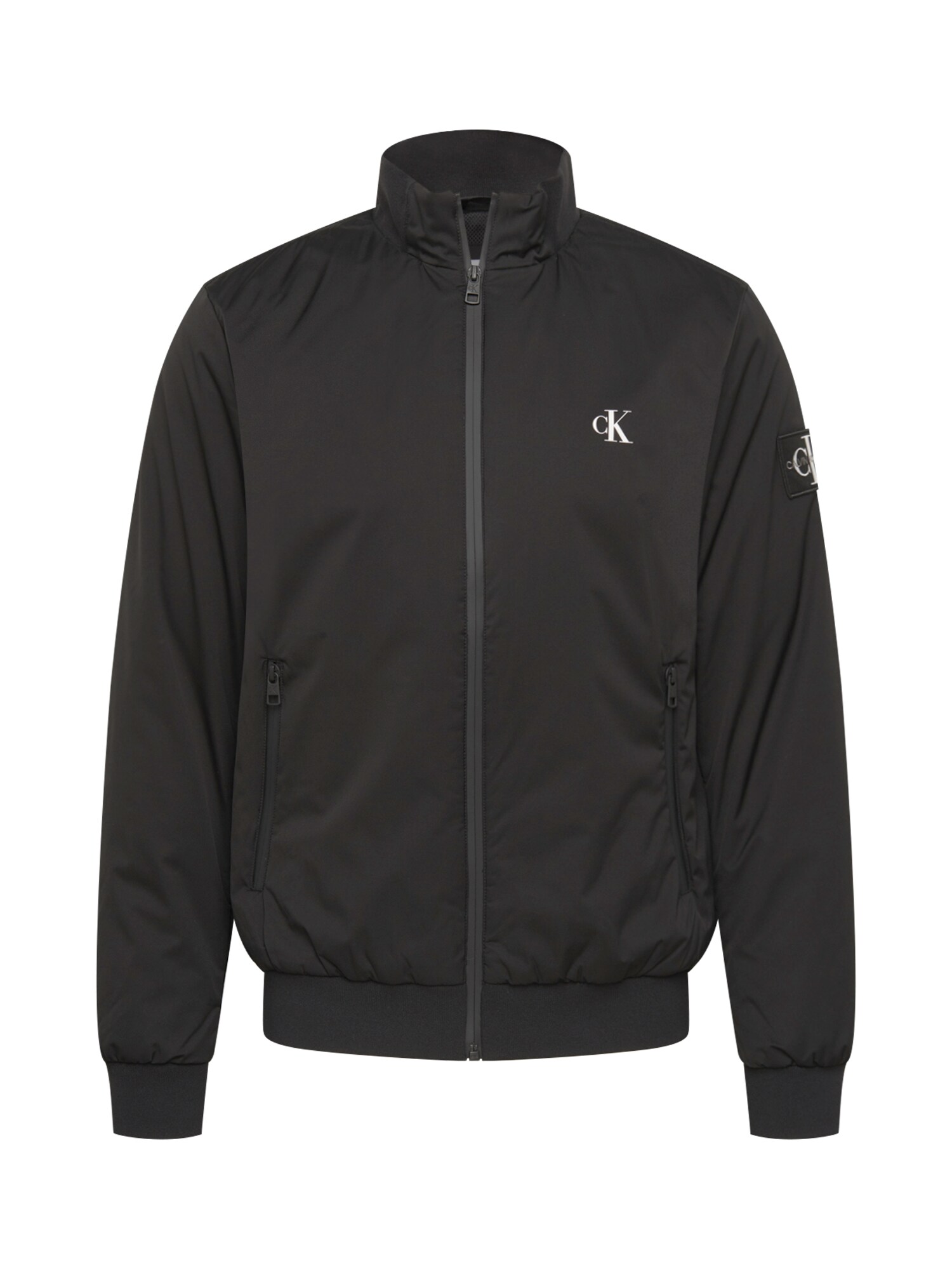 Calvin Klein Jeans Demisezoninė striukė 'Harrington'  balta / juoda