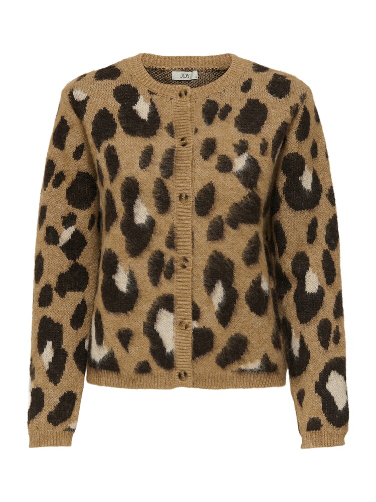 JDY Strickjacke Damen Größe M braun / cognac / weiß