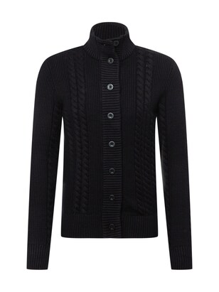 jack & jones Gebreid vest ‘TED’ Zwart