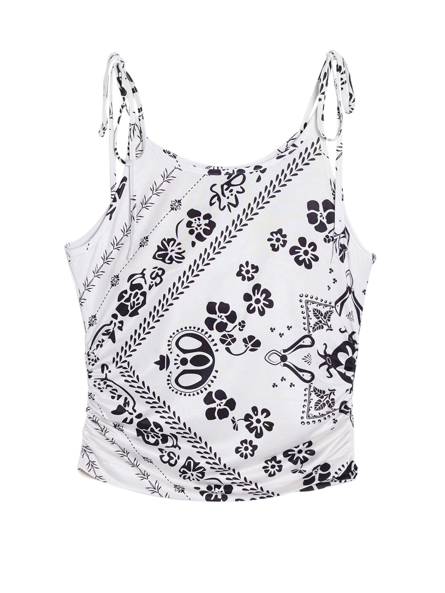 Desigual Top  fekete / fehér akciós termékkép 1