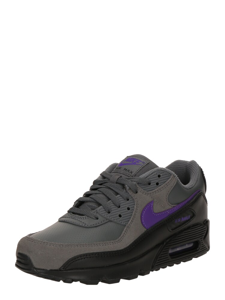 Nike Sportswear Sneaker 'Air Max 90' Herren Größe 42 dunkelgrau / lila / schwarz