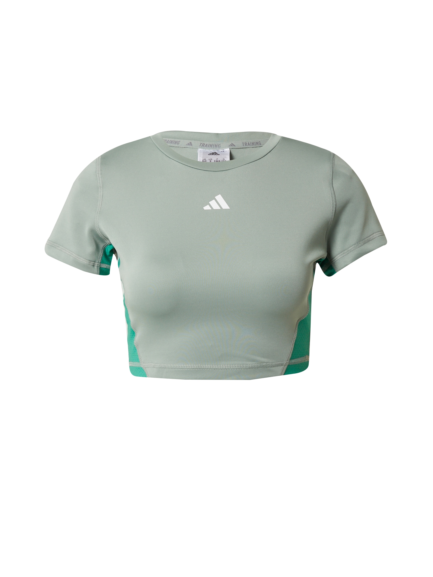 ADIDAS PERFORMANCE Функционална тениска 'Colorblock '  мента / нефритено зелено / бяло