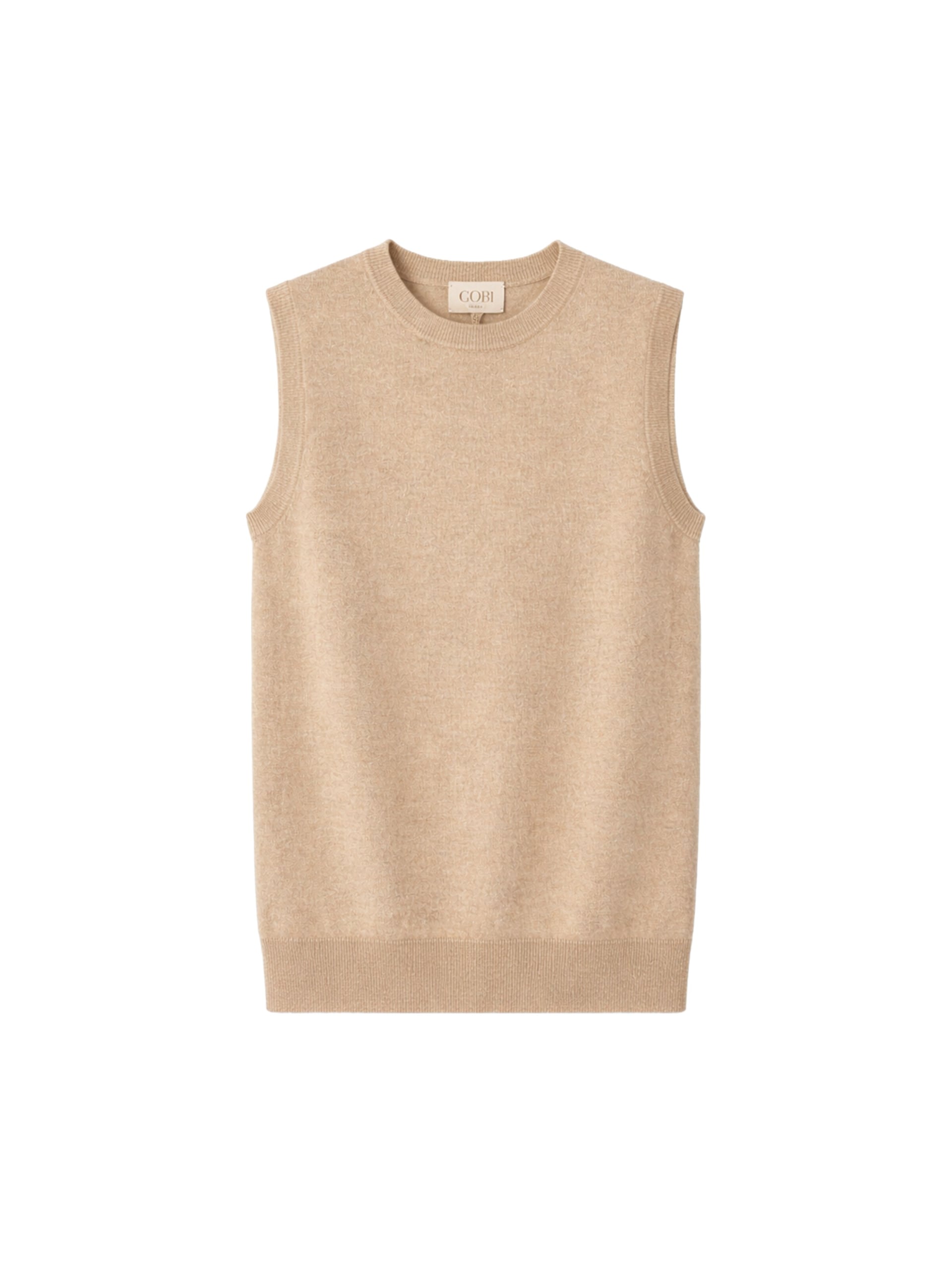 GOBI Cashmere Stickad väst 'Women's Essential Cashmere Crewneck Vest' dam